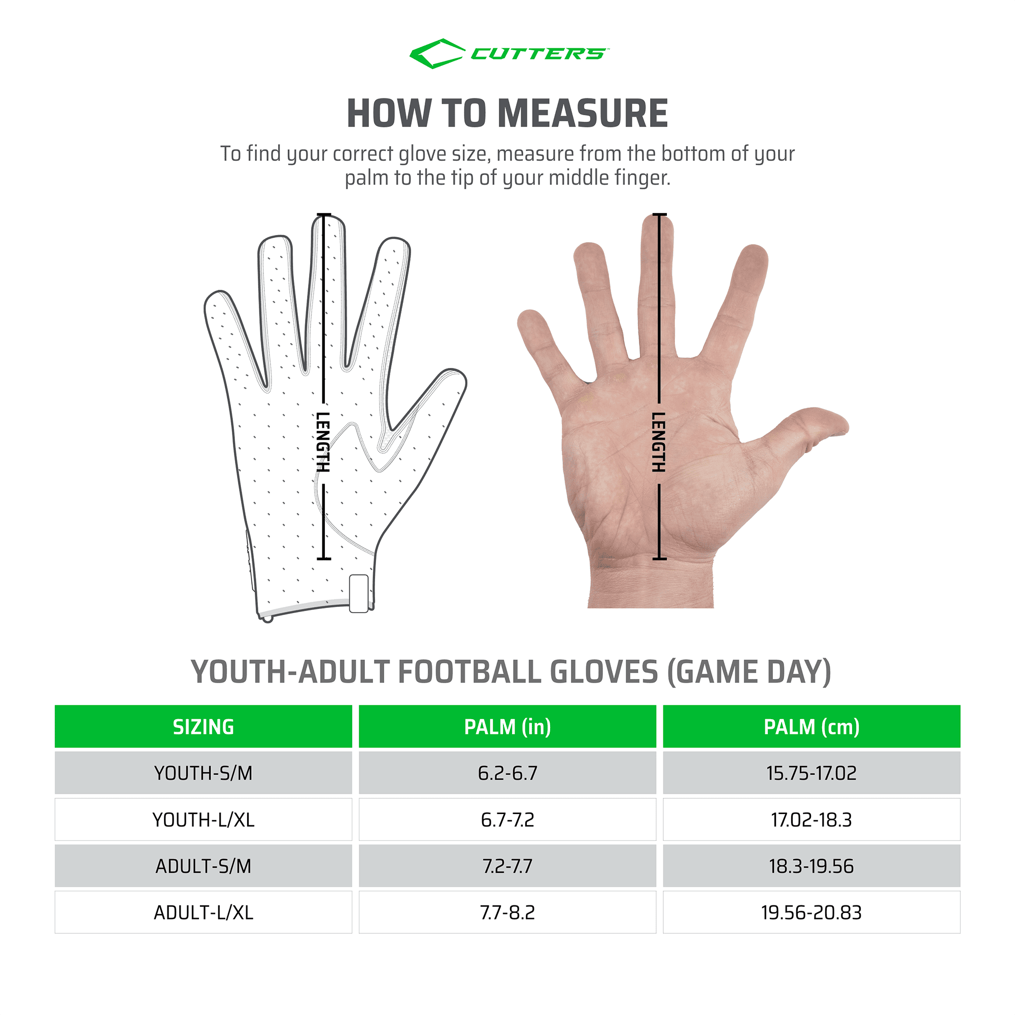 Cutters Game Day Football Receiver Gloves, Professional Grip Performance (Black, S/M) s9s7z