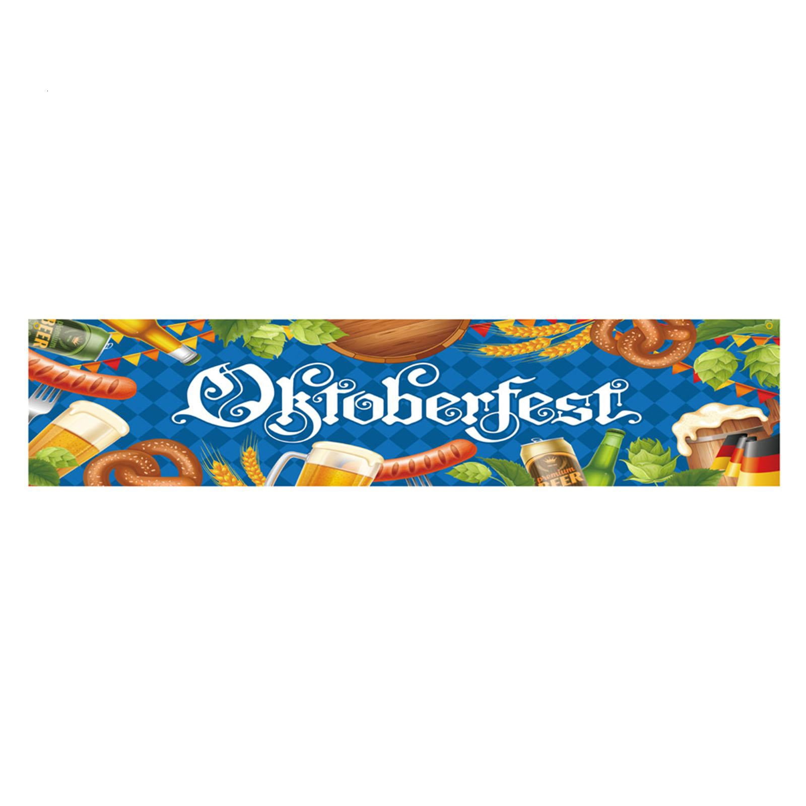 TIZUQE Oktoberfest Hanging Banner Flag (Blue and White Plaid, 1 Pack) rde1p