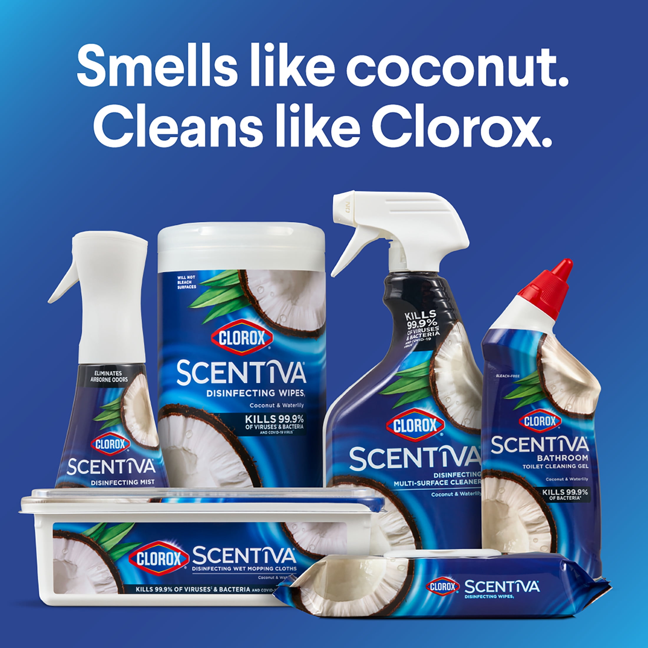 Clorox Scentiva Toilet Bowl Cleaning Gel, Antibacterial Formula, Coconut and Waterlily (24 fl oz) fsdnd