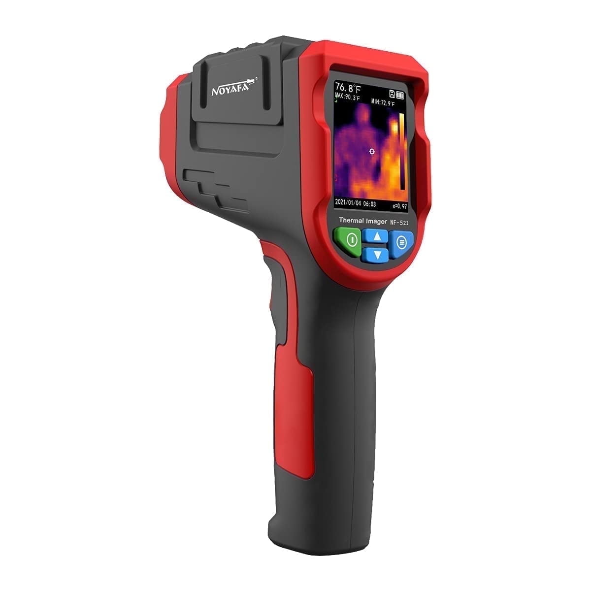 NOYAFA NF-521 Infrared Thermal Imaging Camera, Handheld Industrial Thermal Imager with 2.4 in LCD Display (Red) pid5x