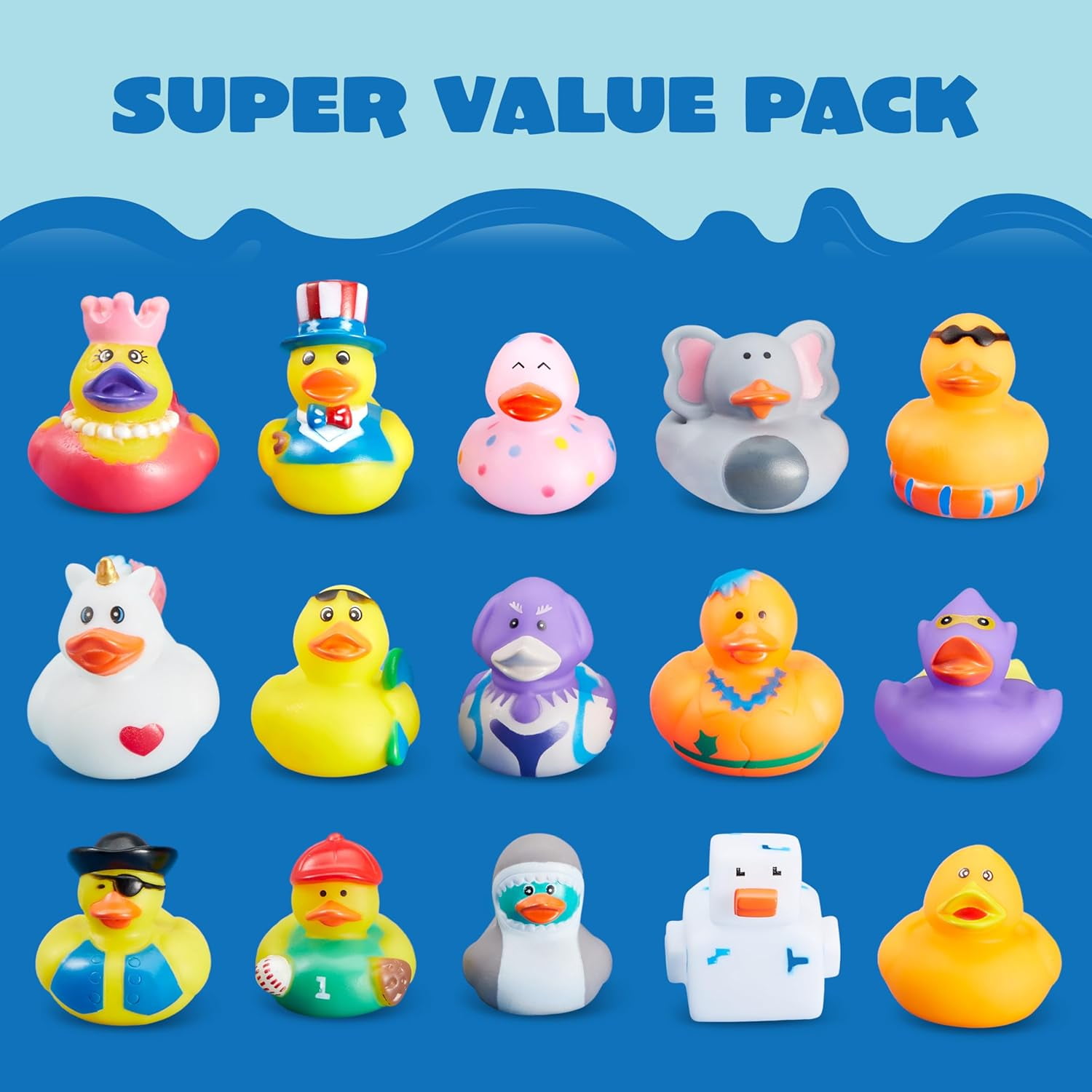 Joyfy Rubber Duck Bath Toys for Kids, Floating Mini Duckies for Party Favors and Pool Play (Assorted Colors, 30 Pack, 2 in) u899s