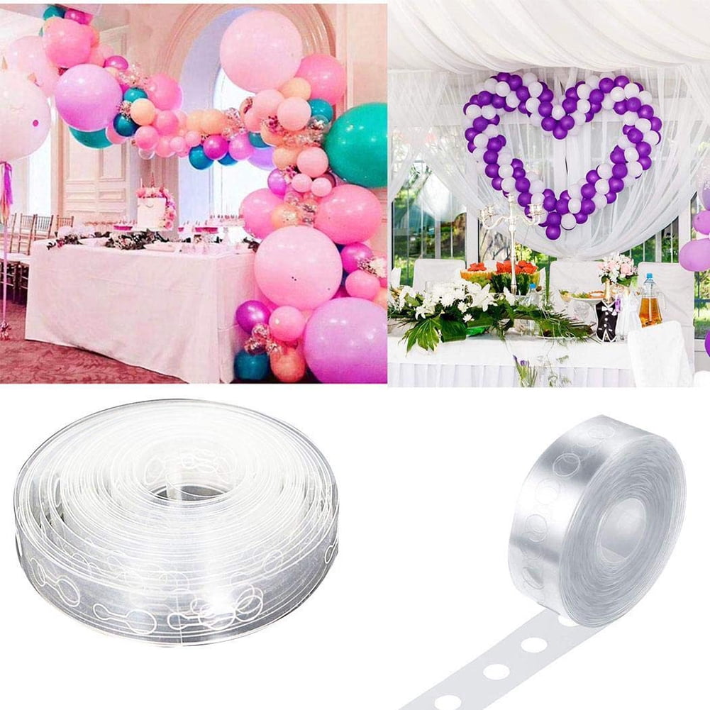 Grandest Birch Balloon Decorating Strip Arch Garland Tape for Party Decorations (Clear, 16.4 ft) bdhog