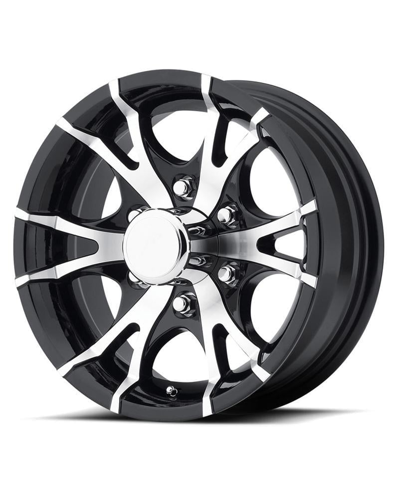 Sendel T07 Aluminum Trailer Wheel (Black, 15x6 in, 6-Lug on 5.5 in) zmc8j