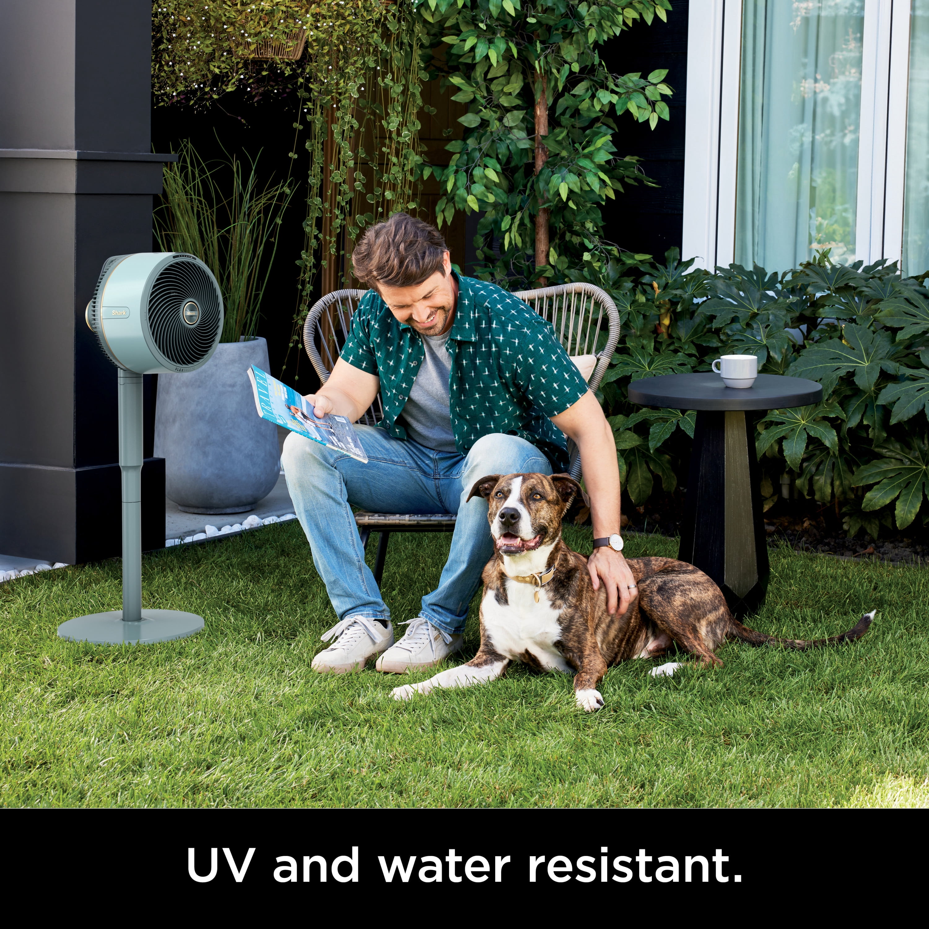 Shark FlexBreeze Portable Outdoor & Indoor Fan with InstaCool Misting Attachment (Grey, 13 lb) wr8bp