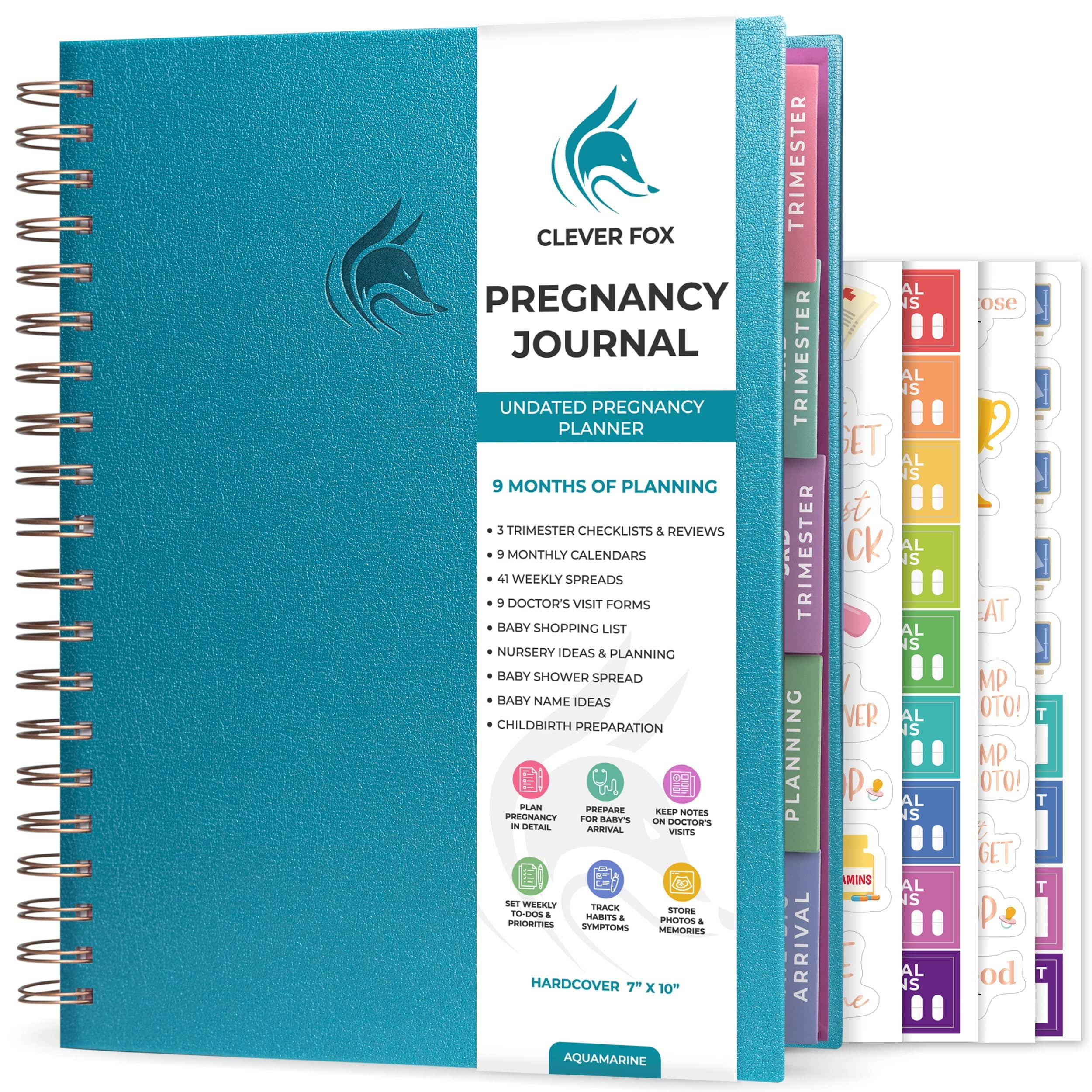 Clever Fox Pregnancy Planner & Memory Book (8.5 in x 10.5 in) vm0dq