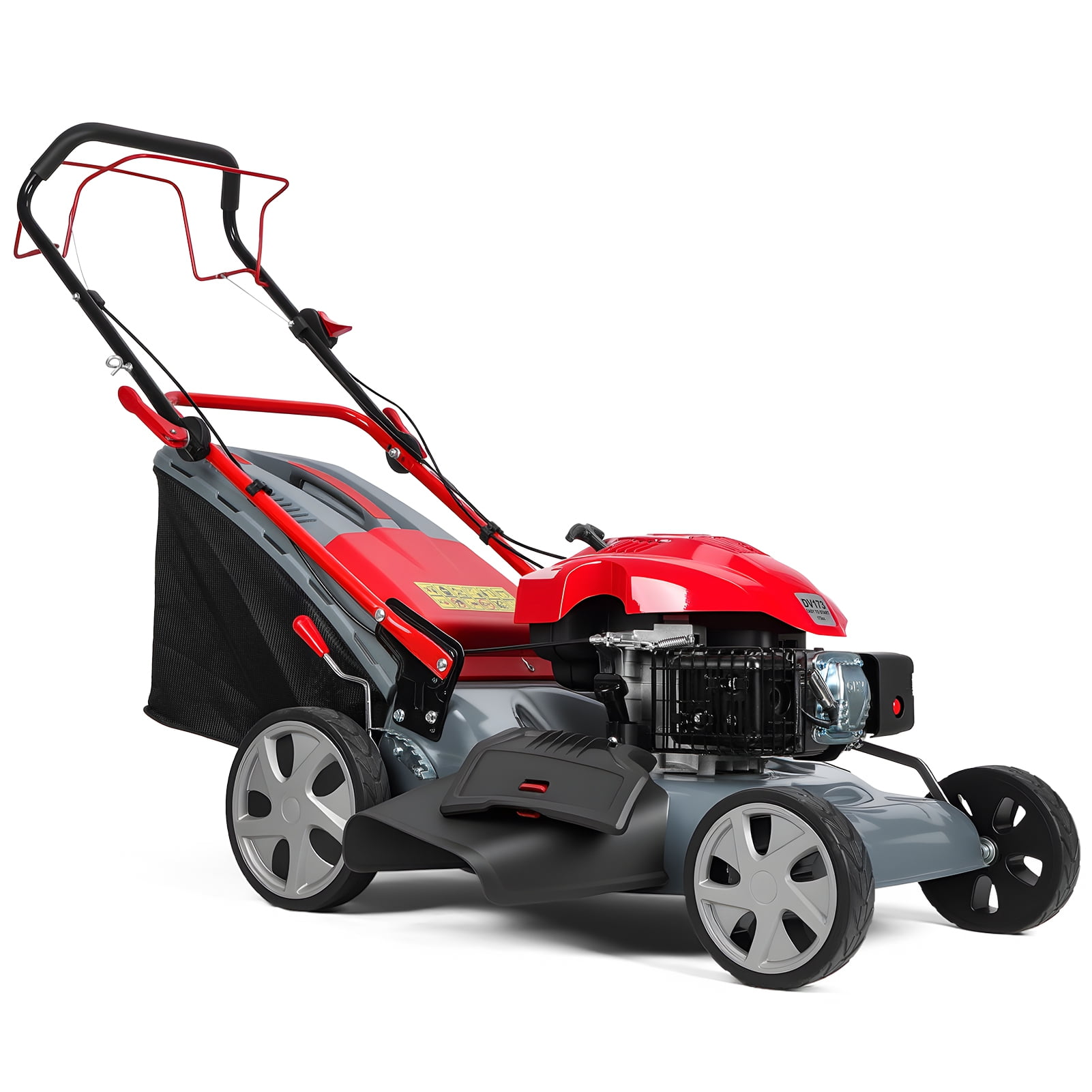 Wussanun 173cc Self-Propelled Gas Lawn Mower, 20-in Cutting Deck with Grass Collection Bag (20-in) x6z6a