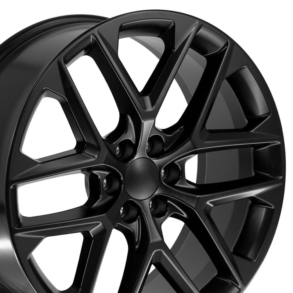 OE Wheels CV62 Replacement Rim for Silverado 1500 (Satin Black, 24x10 in) lwce4