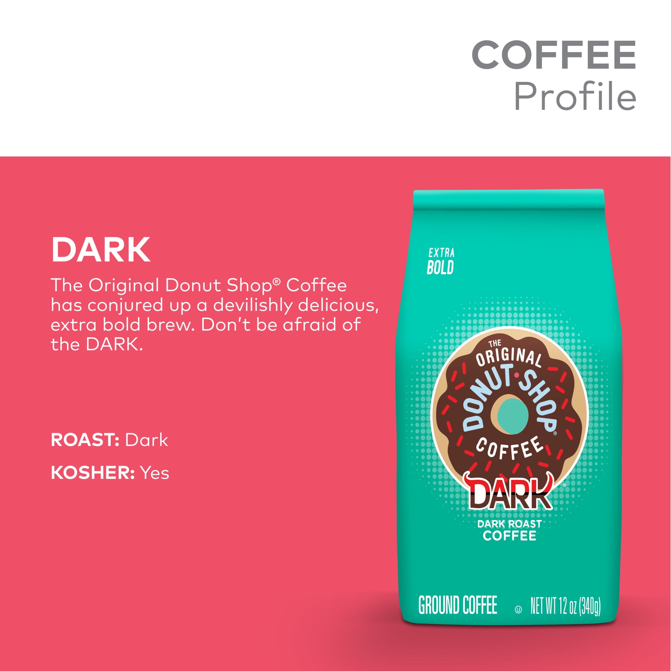 The Original Donut Shop Dark Roast Ground Coffee (12 oz) yftfu