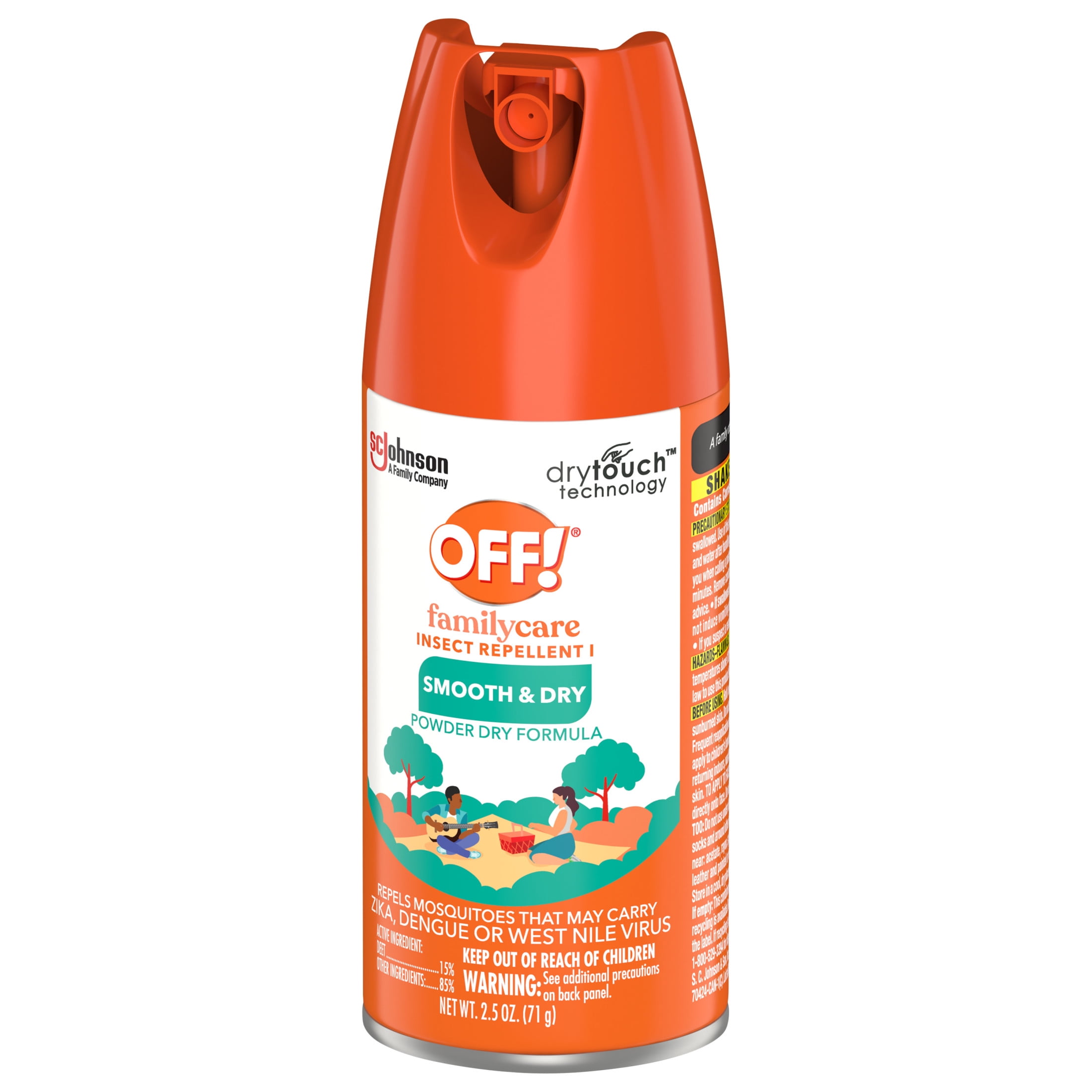 OFF! FamilyCare Insect Repellent, Smooth & Dry Formula, Long-Lasting Protection (Clear, 2.5 fl oz) ocr2k