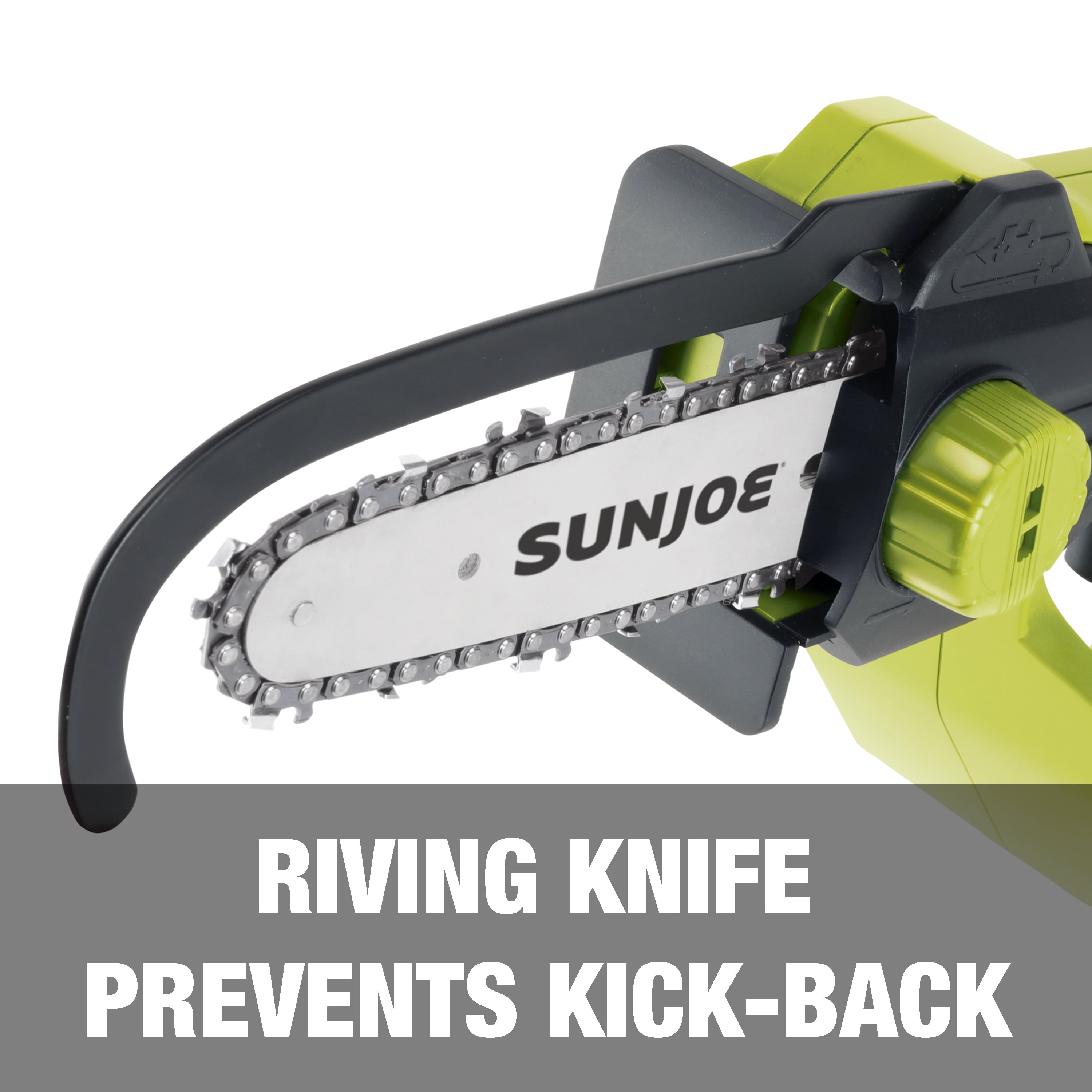 Sun Joe 24V Cordless 5-inch Handheld Pruning Chainsaw with 2.0-Ah Battery and Charger (Green, 5.5 lb) 0iult