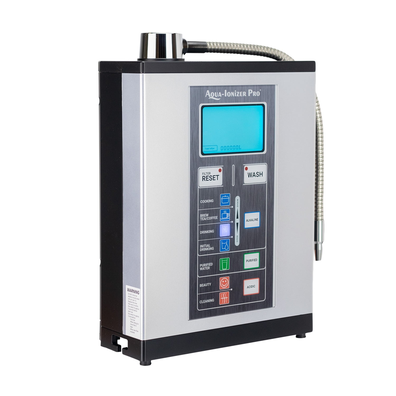 Aqua Ionizer Deluxe 9.0 Alkaline Water Ionizer Machine (Silver, 1 Unit) au8r0