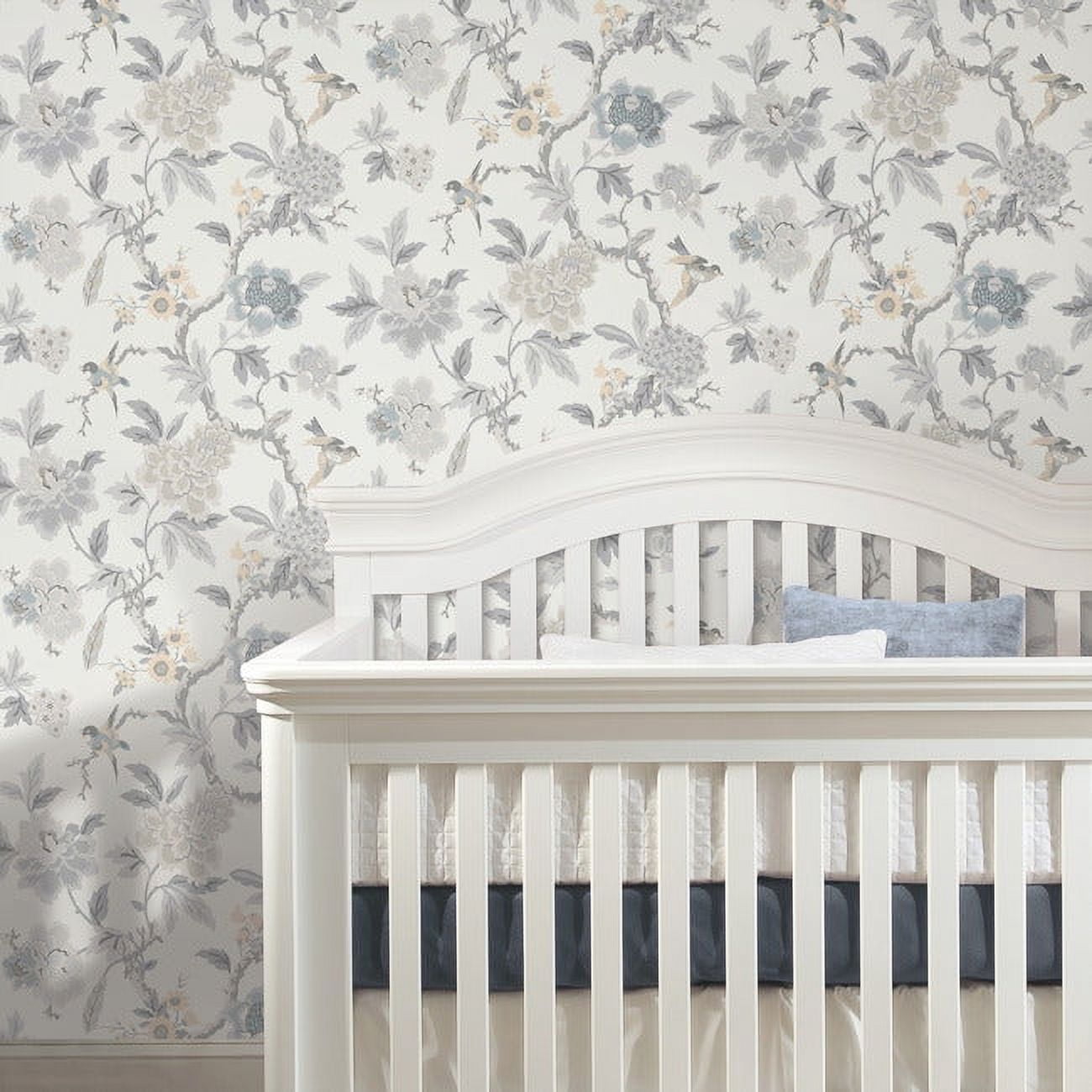RoomMates Waverly Candid Moments Peel and Stick Wallpaper (Red, 18 in x 18.86 ft) dgpmx