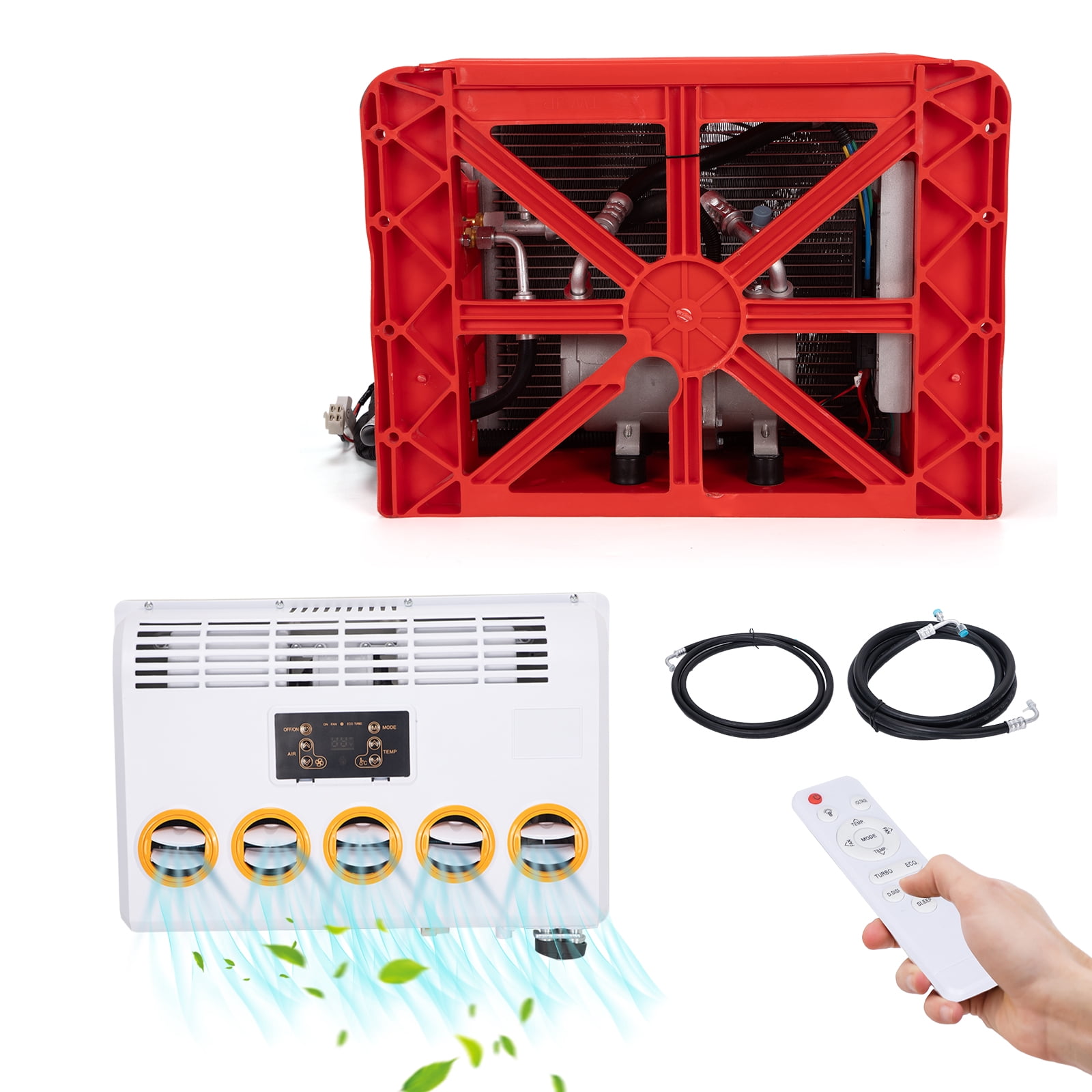Kkonetoy 11000 BTU 24V Air Conditioner for Semi Truck, RV, and Caravan (11000 BTU) 4r6nf