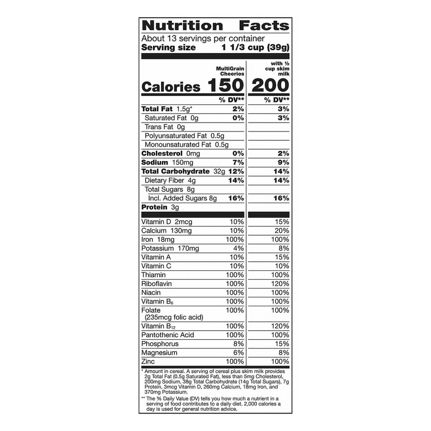Cheerios Multi Grain Breakfast Cereal, Gluten Free, Heart Healthy Whole Grain (18 oz) g42go