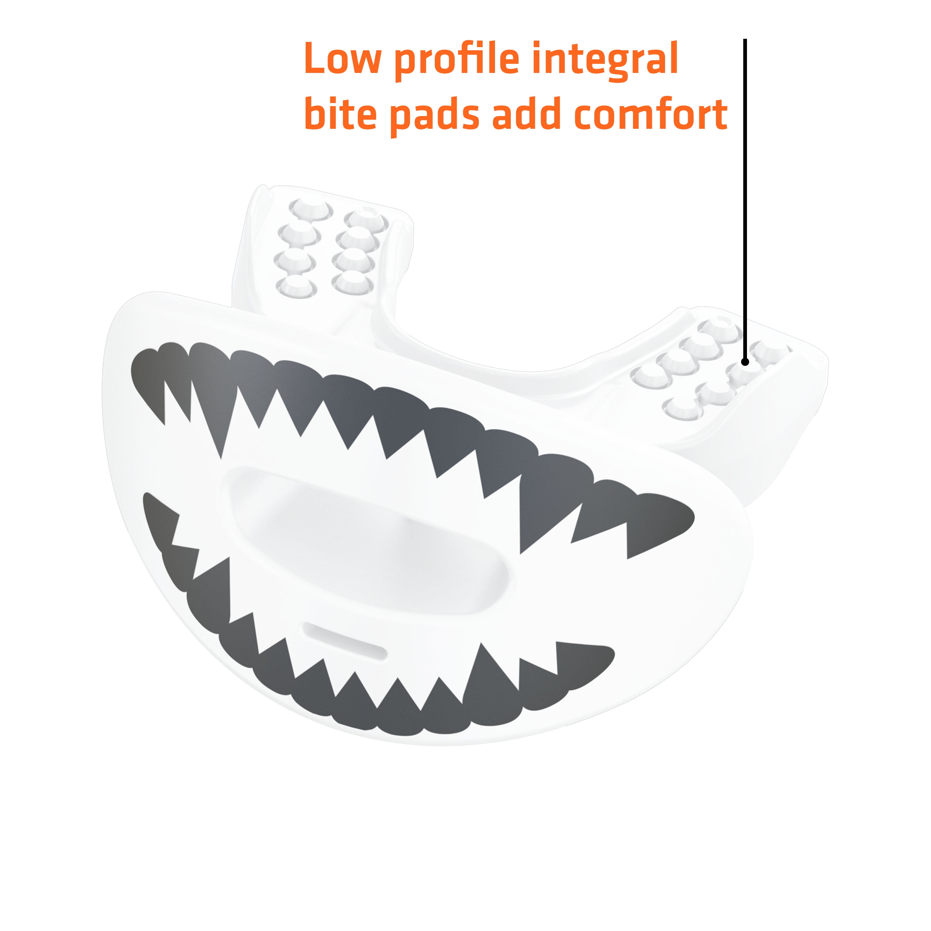 Shock Doctor Max Air Flow Lip Guard and Mouth Guard Set (White Fang, 2-Pack) tukdr