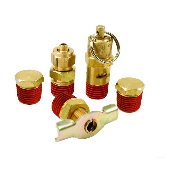 VIAIR Tank Port Fittings Kit (Gold, 175 PSI Rated) 7ytv6