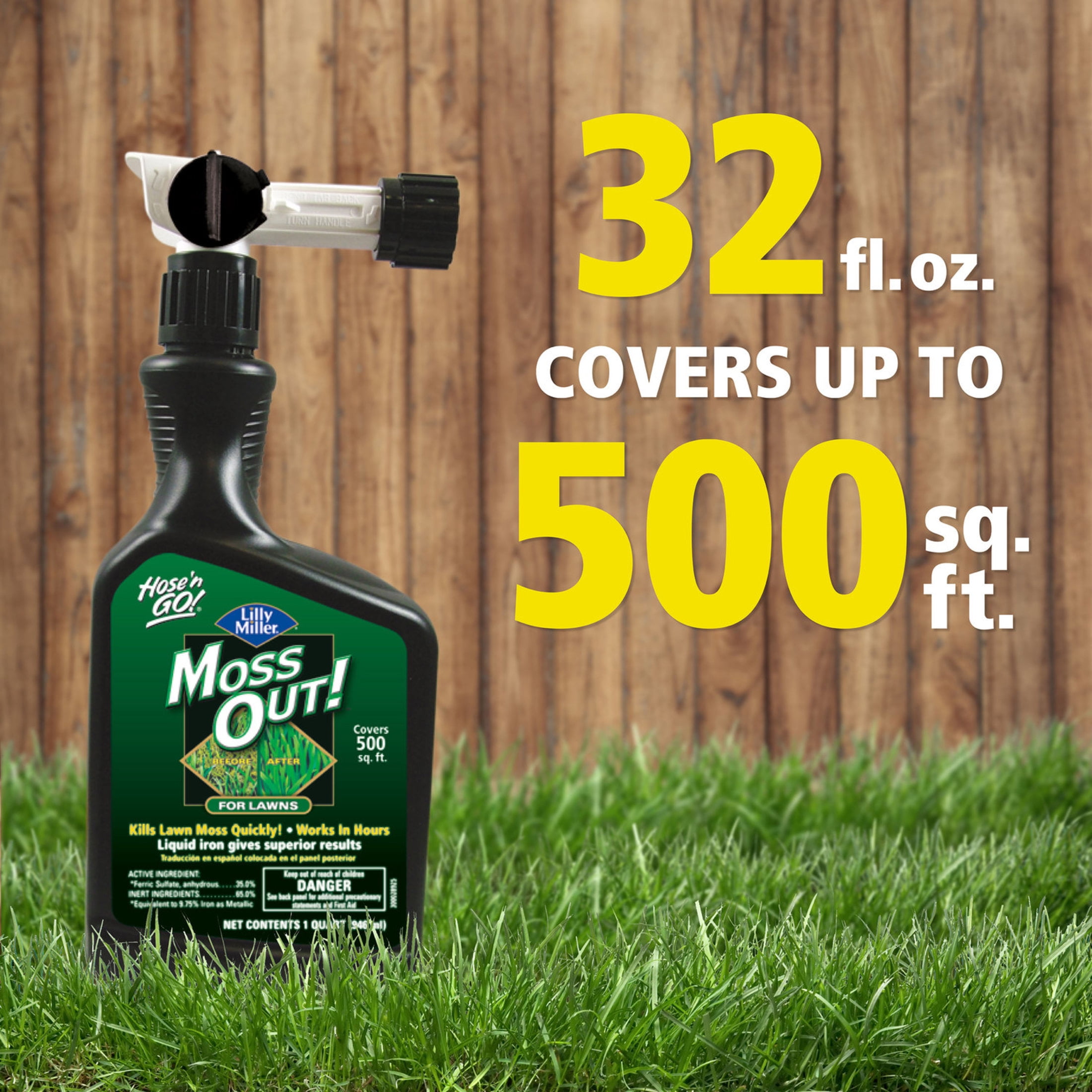 Lilly Miller Moss Out! Lawn Herbicide Treatment, Fast-Acting Moss Control (32 oz) uqtsy