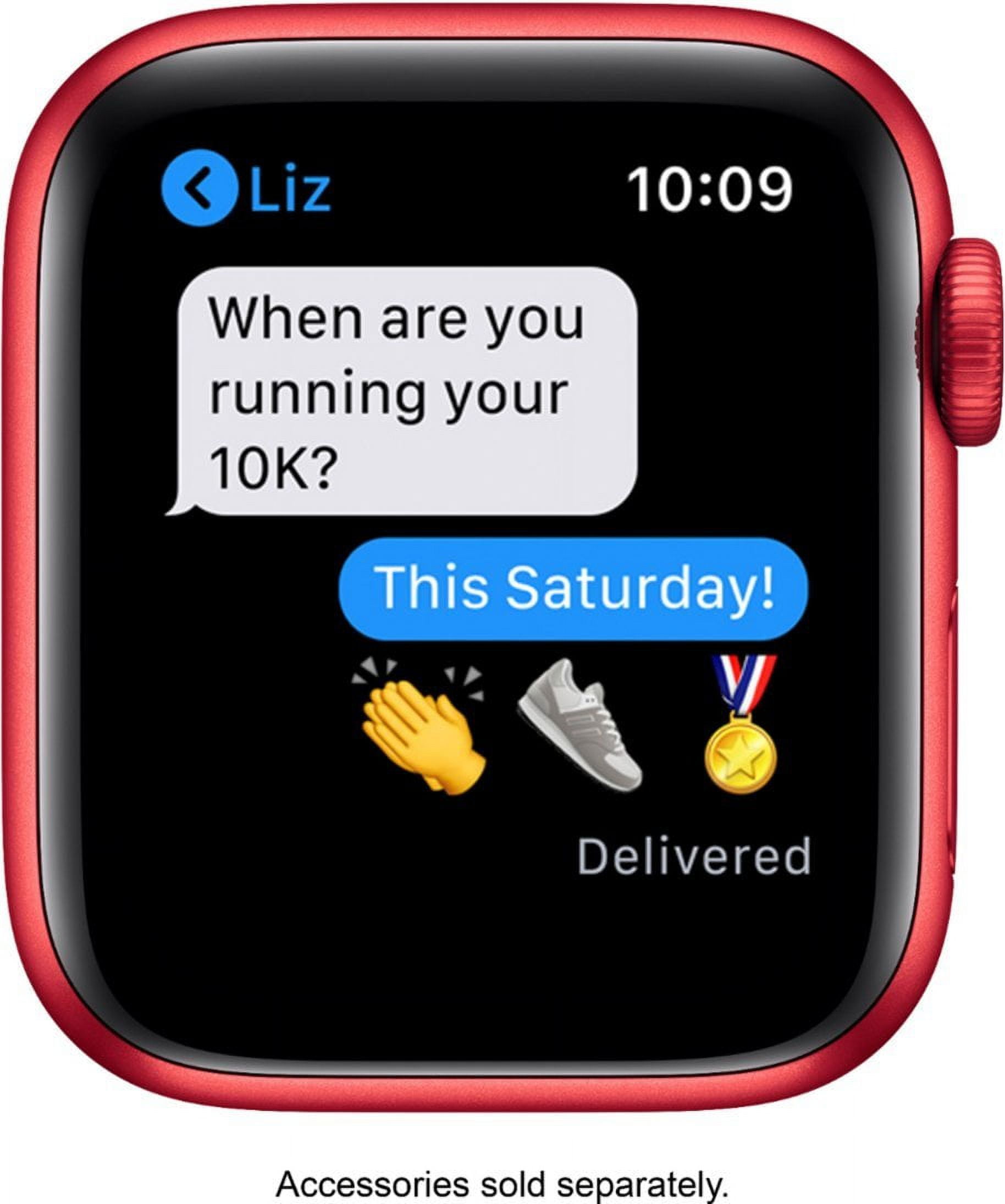 Apple Watch Series 6 Smartwatch (PRODUCT)RED Aluminum Case with Sport Band (40mm) kzg4d