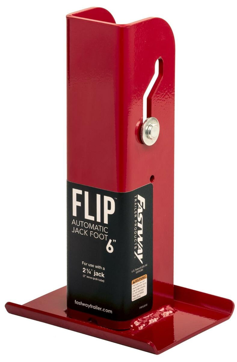 Fastway Trailer Flip Automatic Jack Foot (Red, 6 in Extension) bp4da