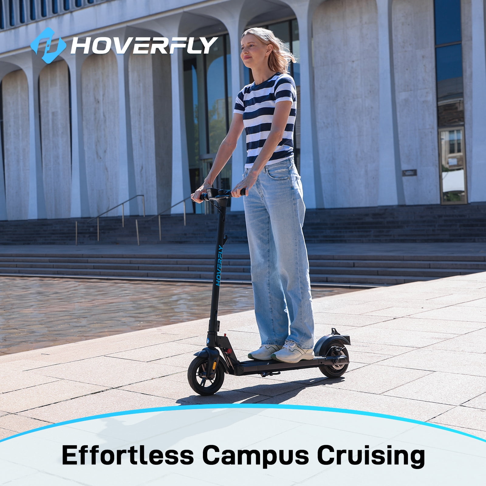 HOVERFLY X1 Electric Scooter for Adults, Foldable Commuter Scooter with LED Display and 8.5 in Anti-Flat Tires (Black, 35 lb) 1n7dt