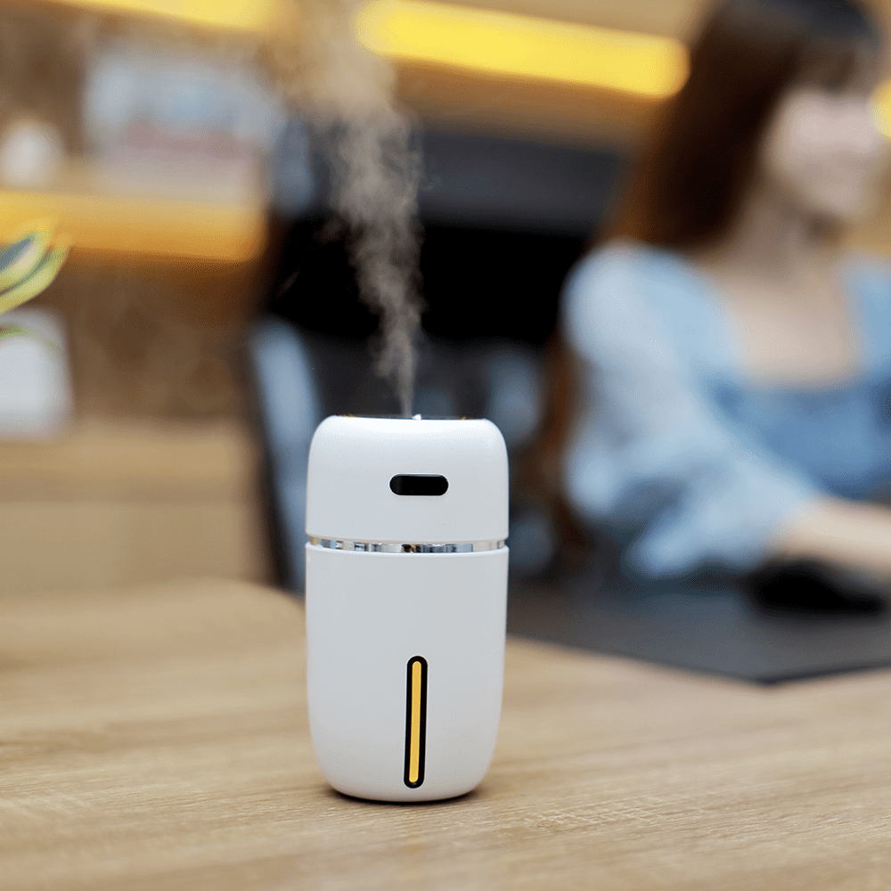 ZASTEVEOLGA Portable Mini Humidifier, Quiet Ultrasonic Cool Mist for Bedroom Office and Car (White, 6.76 fl oz) rghd2