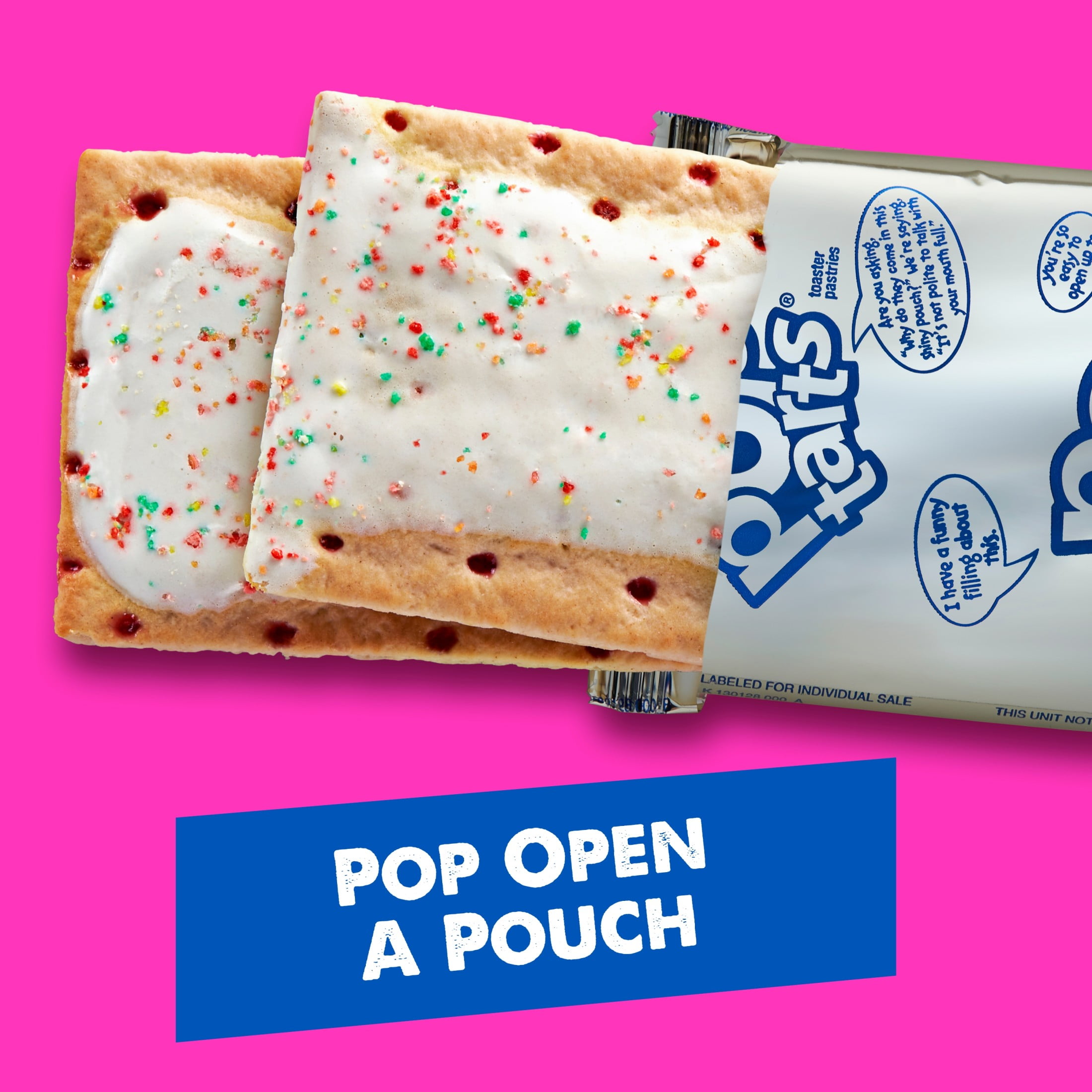 Pop-Tarts Frosted Strawberry Toaster Pastries, Breakfast Snack, Sweet Fruit Filling (27 oz, 16 Count) ev641