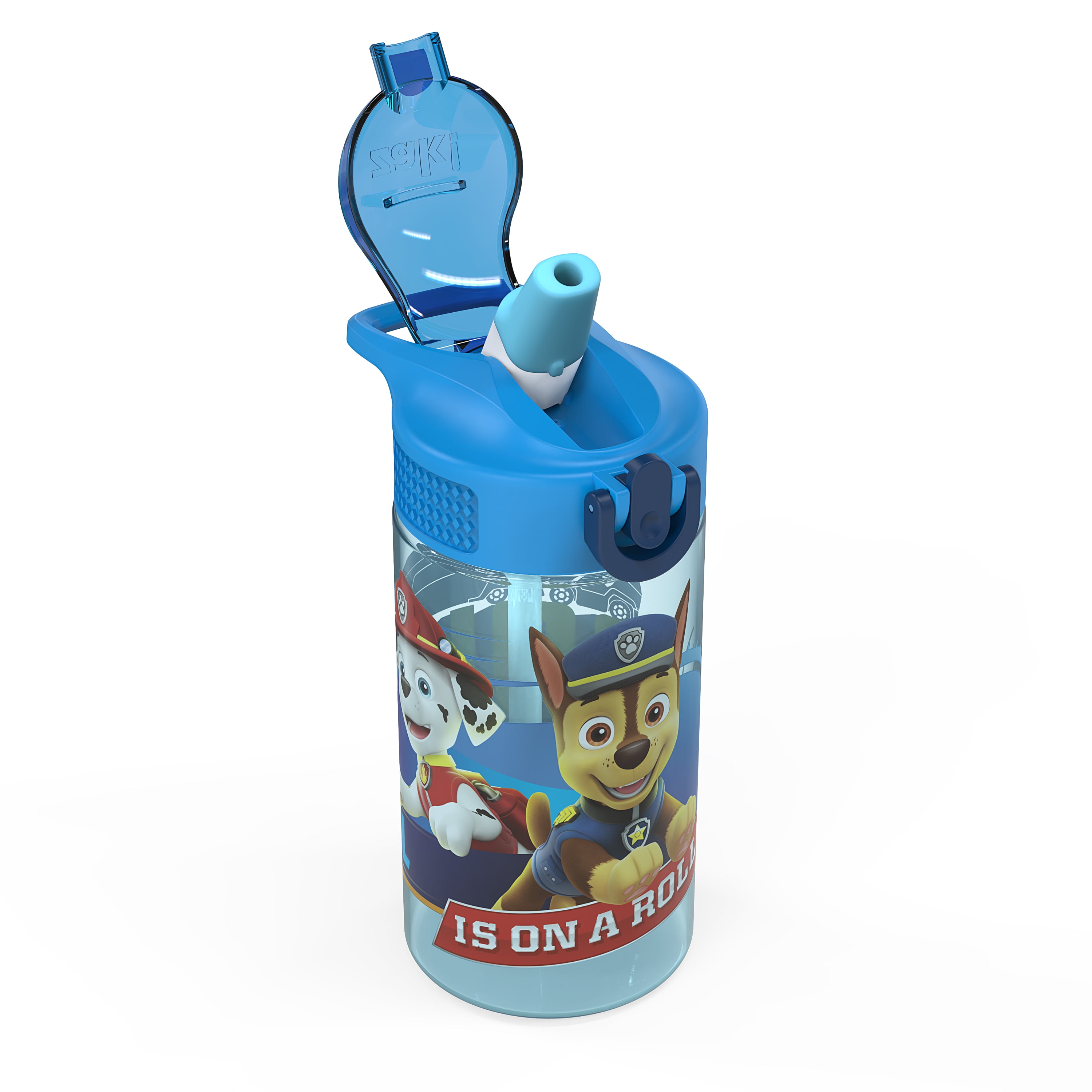 Zak Designs Paw Patrol Kids Water Cup with Straw (Blue, 16 oz) bbsjf