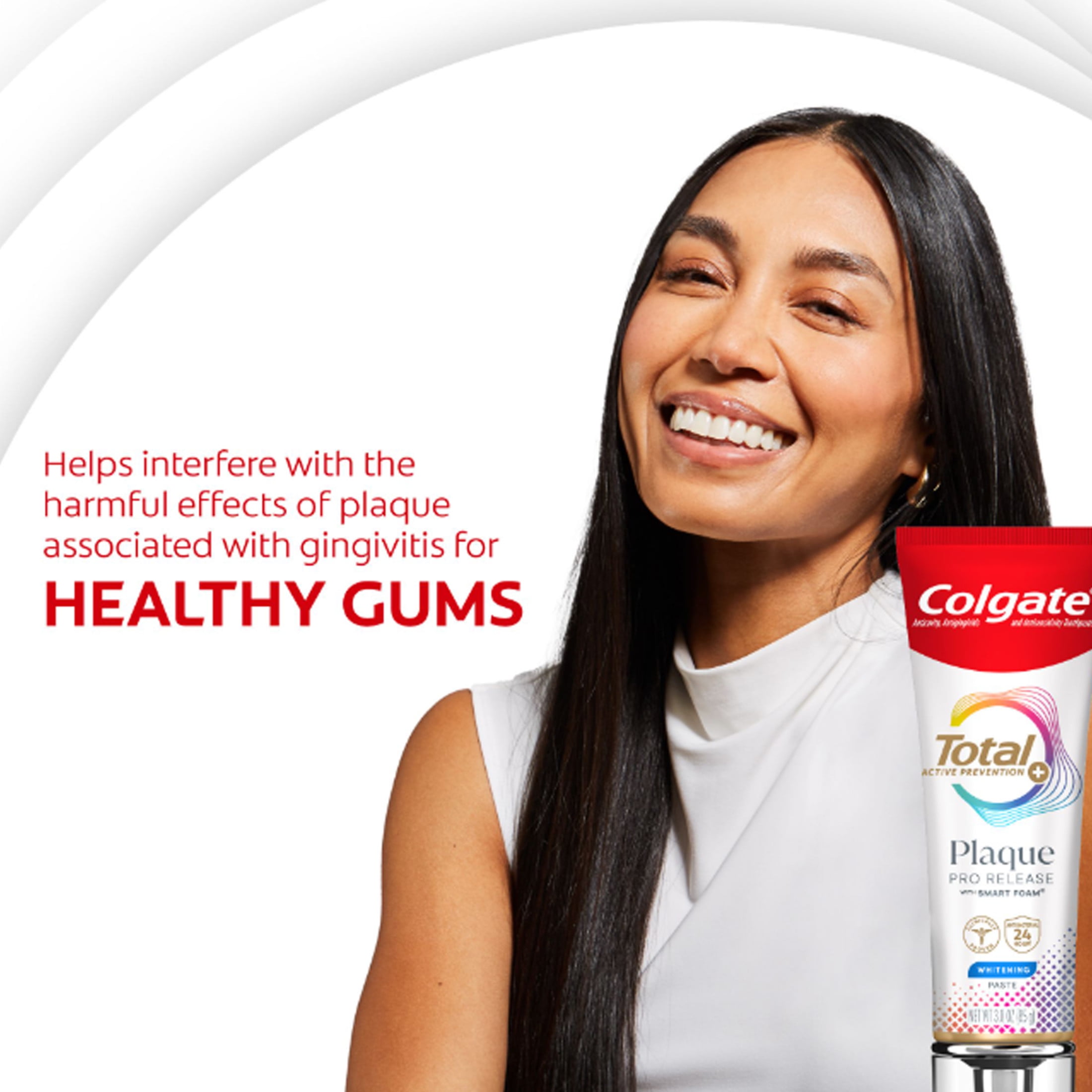 Colgate Total Plaque Pro Release Whitening Toothpaste (Mint, 3.0 oz) 8oebv