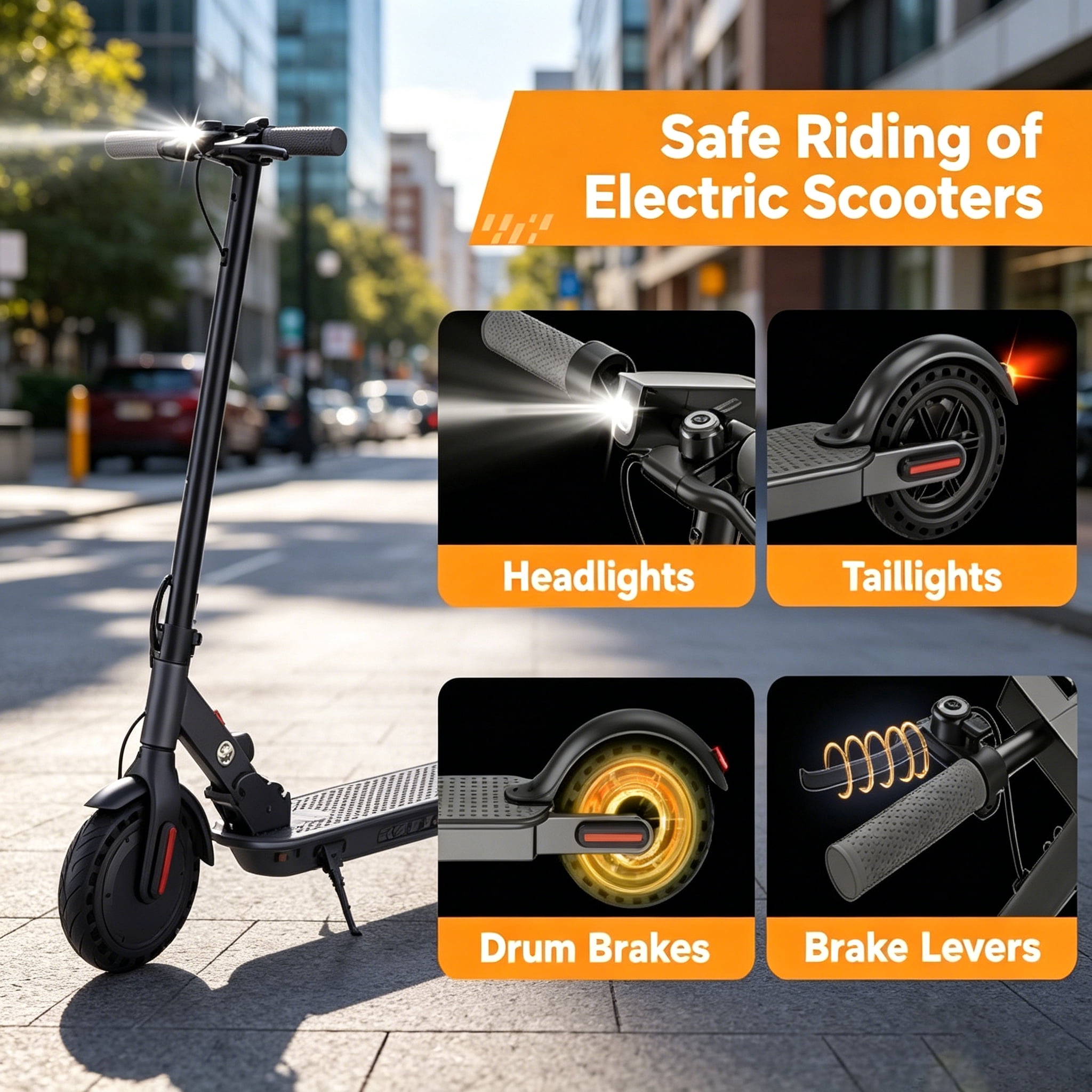 iScooter Foldable Electric Scooter for Commuters, 500W Motor, 19 Mile Range, 8.5 in Solid Tires (Grey) hxpz0