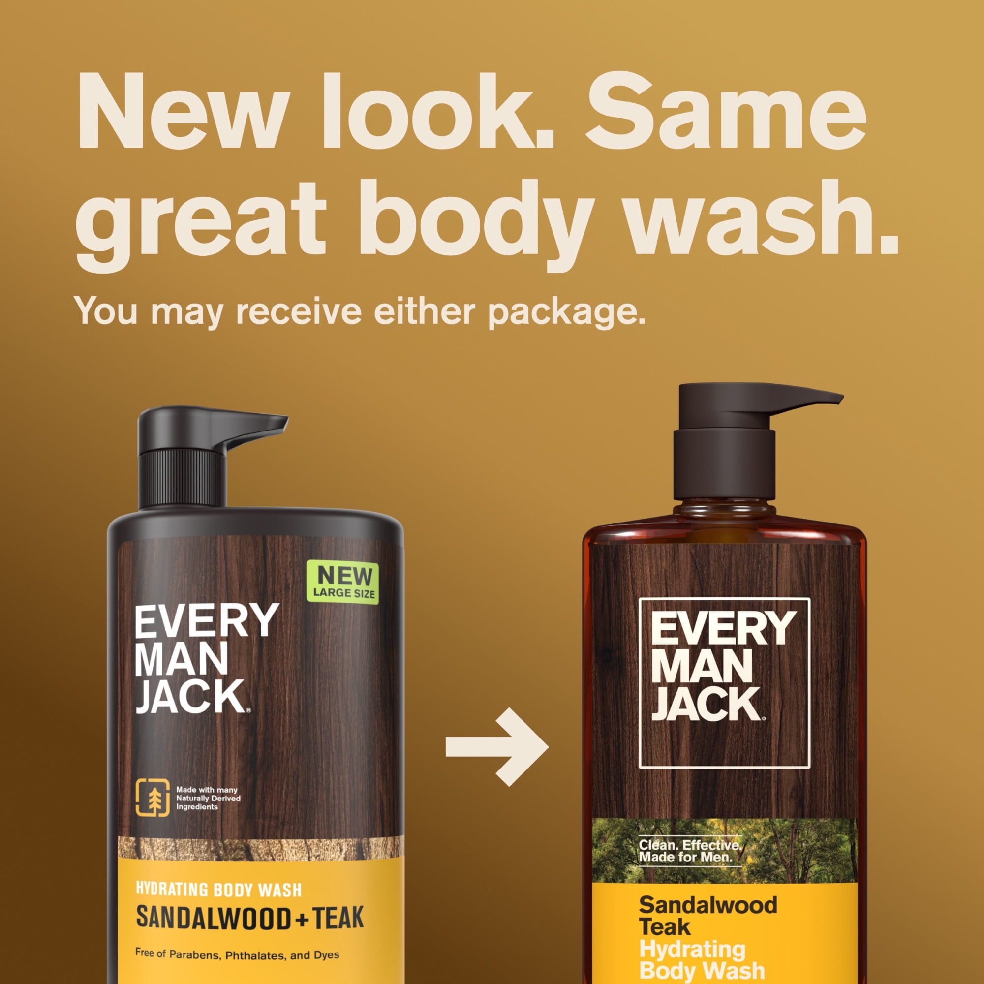 Every Man Jack Sandalwood Teak Hydrating Body Wash for Men, Deep Cleaning & Moisturizing (Sandalwood Teak, 28.8 fl oz) xb0ls