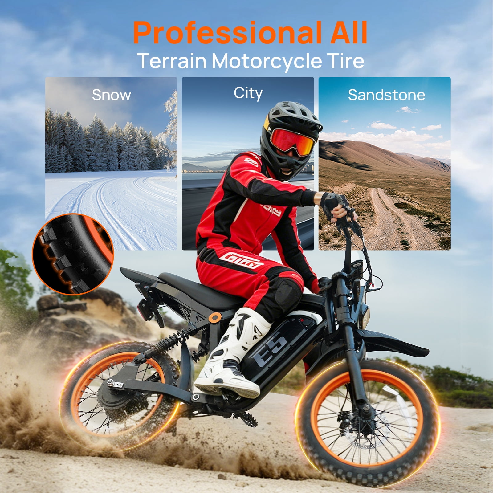 TieTie Electric Dirt Bike for Adults and Teens, Off-Road Motorcycle with 1500W Motor and 48V Battery (Black) fkuyt