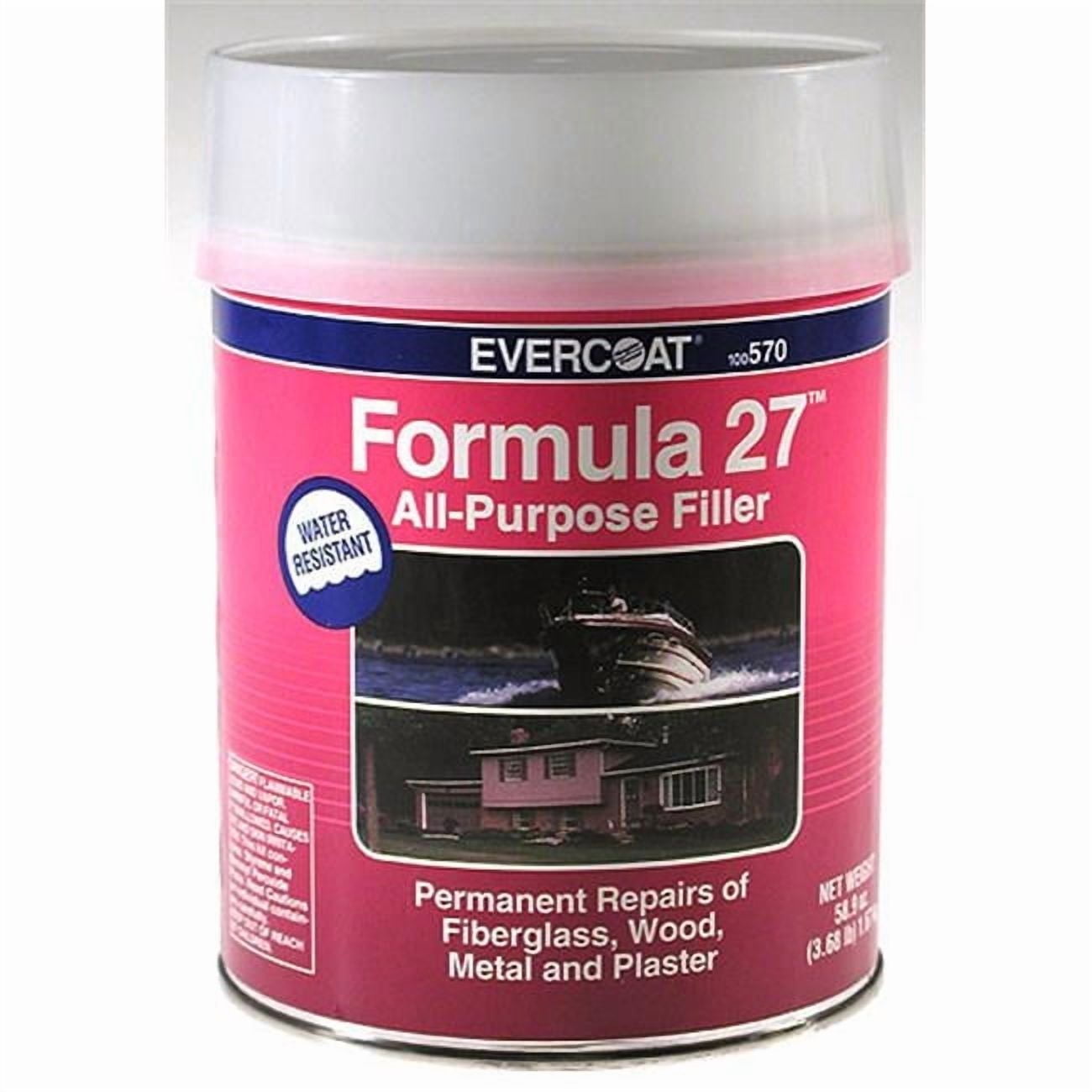 Evercoat Formula 27 Fiberglass Repair Filler Heavy-Duty Adhesive (White, 8 fl oz) 1uvmq