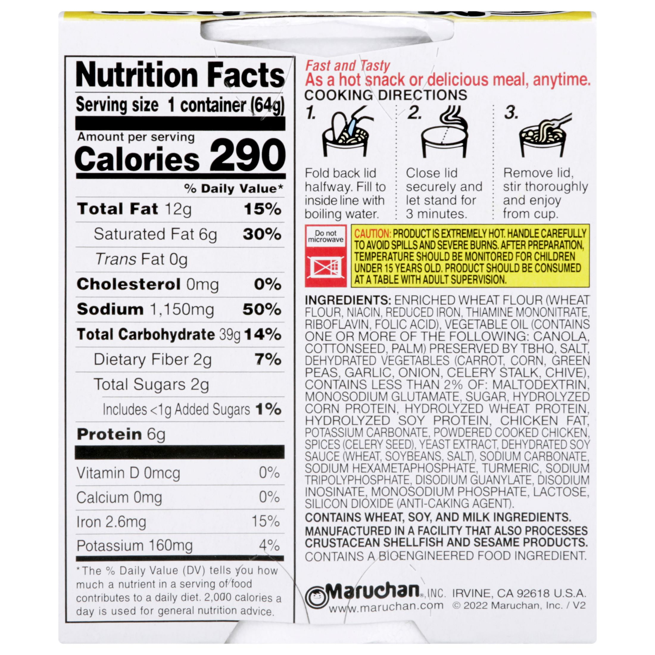 Maruchan Instant Lunch Ramen Noodles, Chicken Flavor (2.25 oz) 9cfx1
