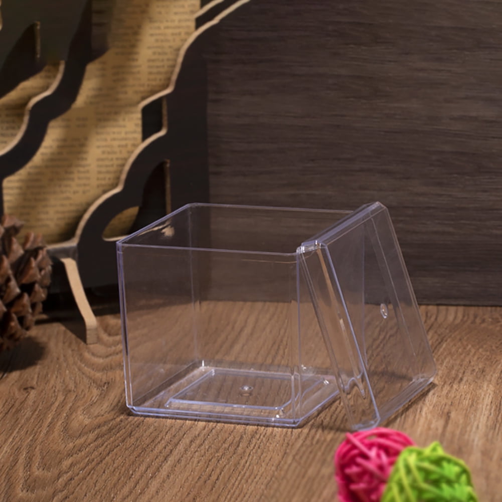 Hnlhot Clear Plastic Storage Containers with Lids, Airtight Organizer Boxes for Jewelry and Craft Supplies (12-Pack, 2 in) 6lcv9