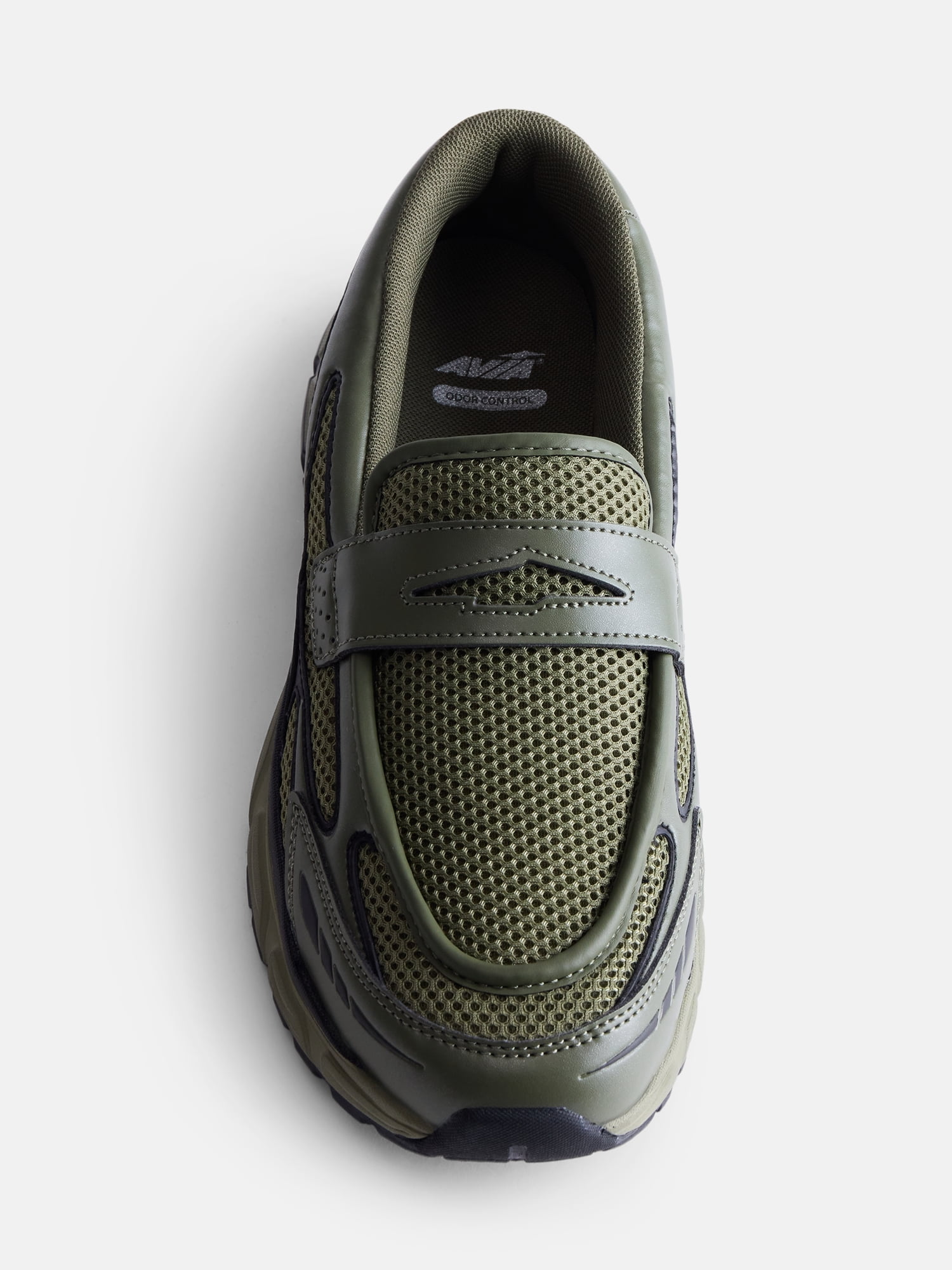 Avia Women's Sport Loafers Lightweight Breathable Slip-on Walking Shoes (Green, 8 US) vb4g7