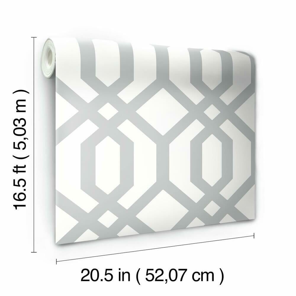 RoomMates Gazebo Lattice Peel and Stick Wallpaper (Blue, 20.5 in x 16.5 ft) 9reau