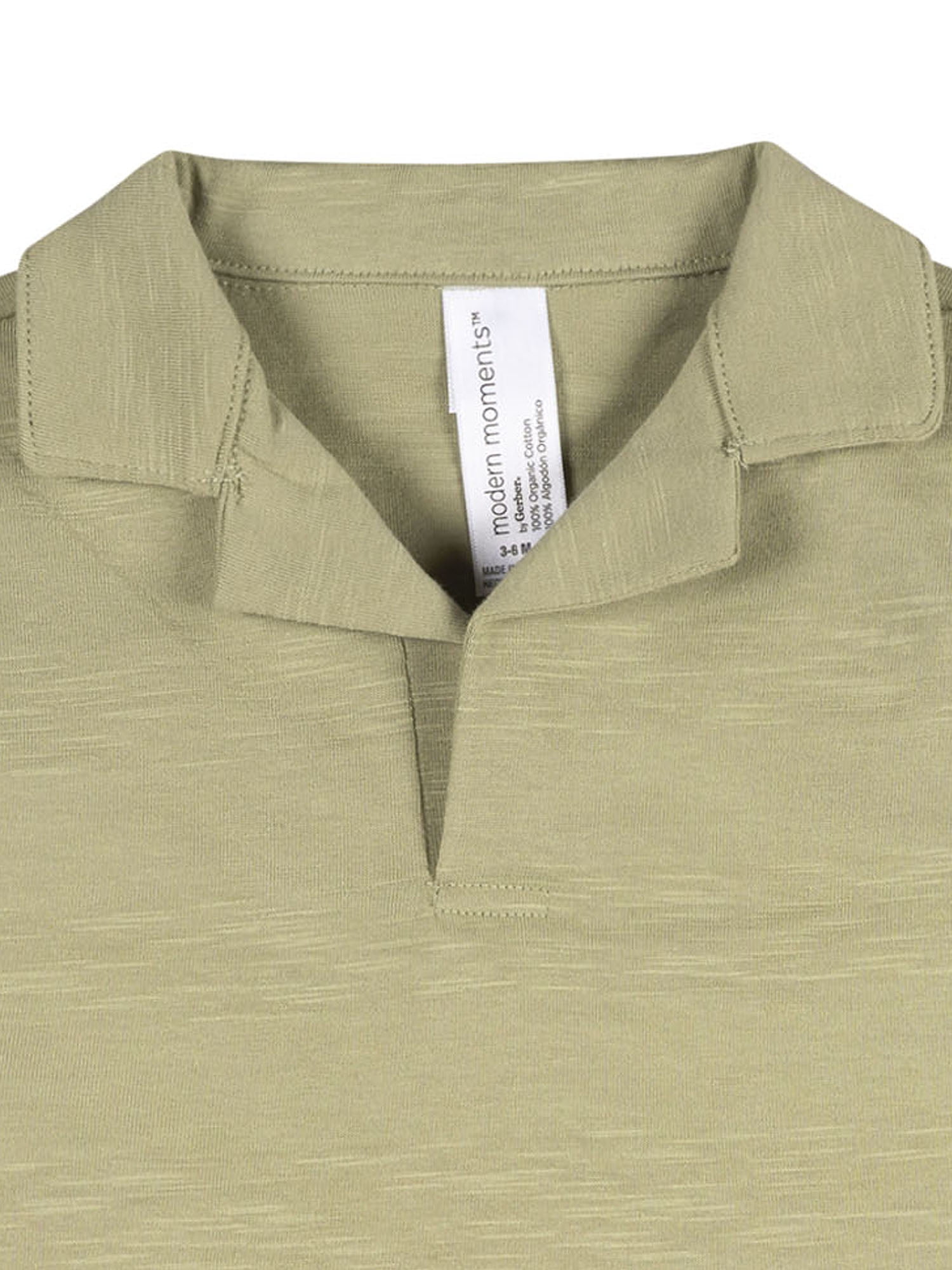 Modern Moments by Gerber Baby Boy Organic Cotton Johnny Collar Top (0-24 Months) 4uzl6
