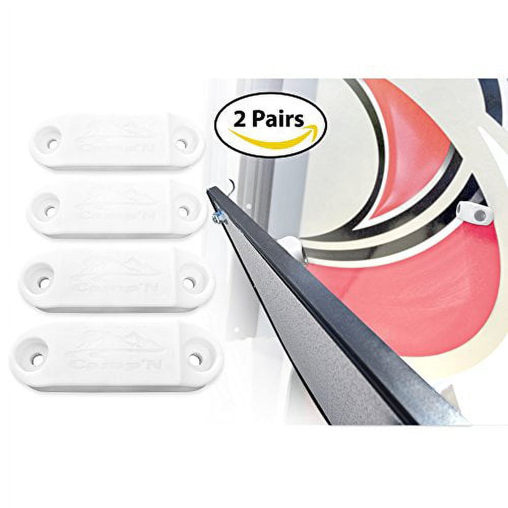 Camp'N RV Magnetic Door Catch Holder (White, 2-Pair) k8q9n