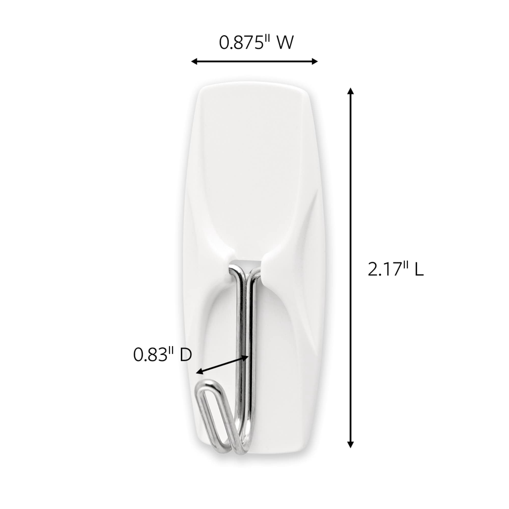 Command Medium Wire Hooks, Damage-Free Adhesive Wall Hangers for Home and Office (White, 35 Hooks, 40 Strips) es4lp