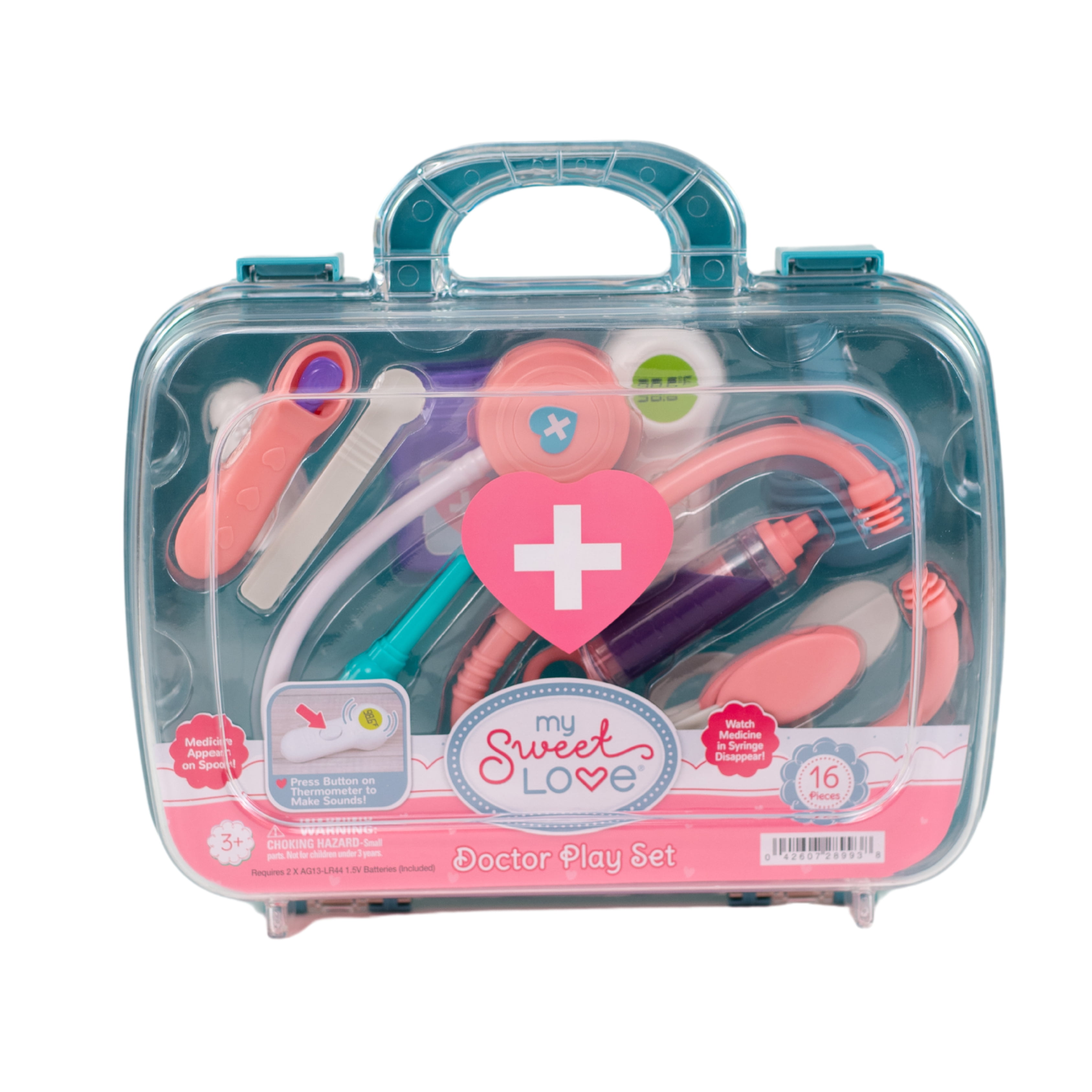 My Sweet Love Doctor Kit for Baby Dolls, Interactive Pretend Play Medical Set (Multicolor, 16 Pieces) neza3