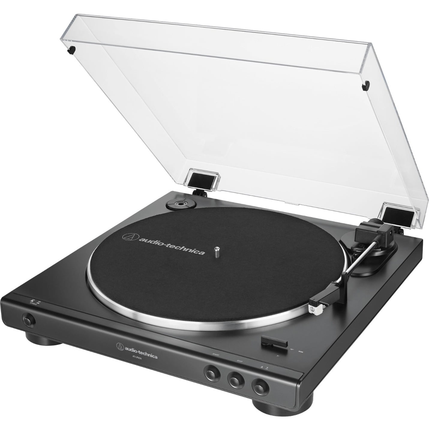 Audio-Technica AT-LP60X-GM Fully Automatic Belt-Drive Turntable (Gunmetal Black, 14.15 in x 3.84 in x 14.76 in) 8rqbs