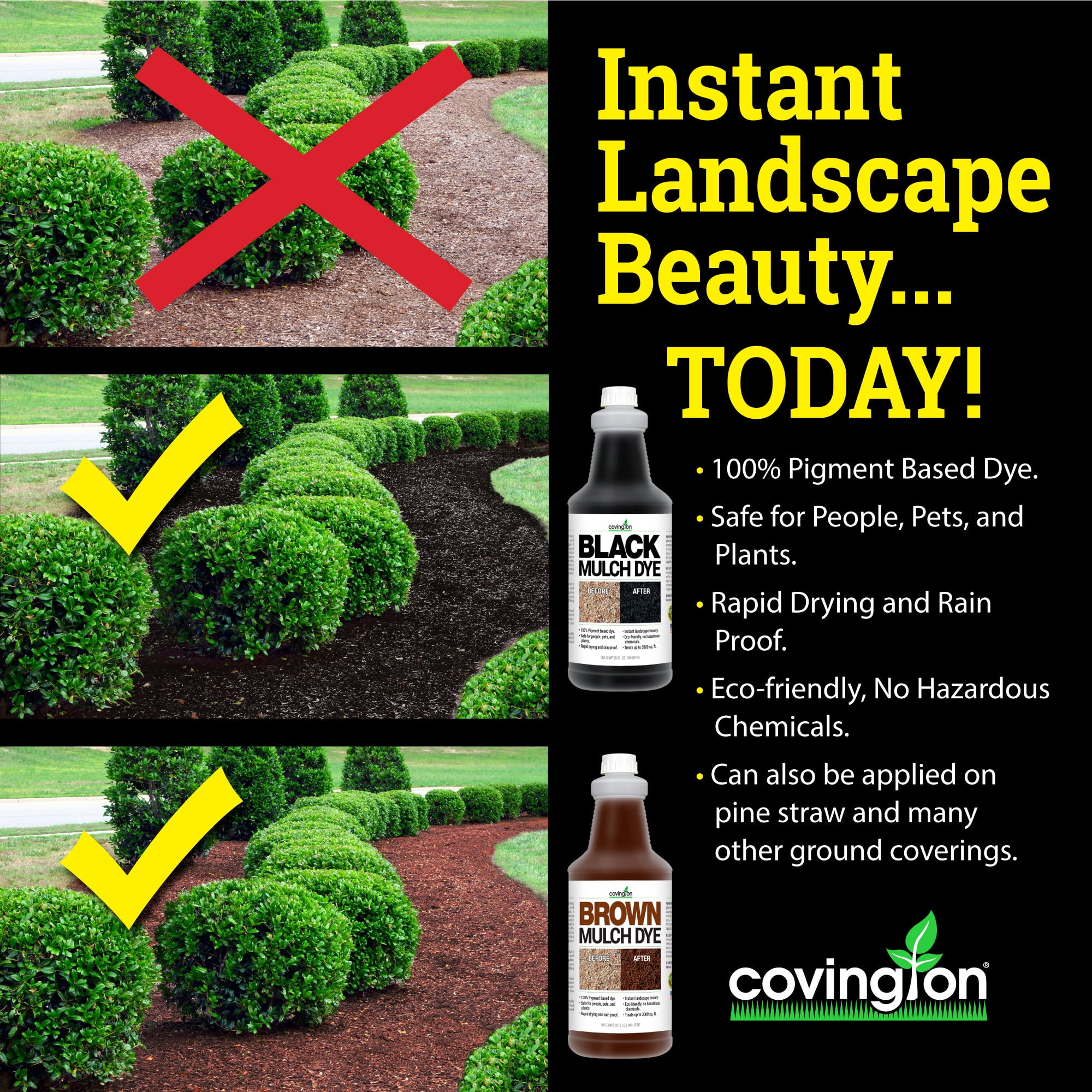 Covington Naturals Mulch Dye Concentrate (Black, 32 fl oz) tdmf2