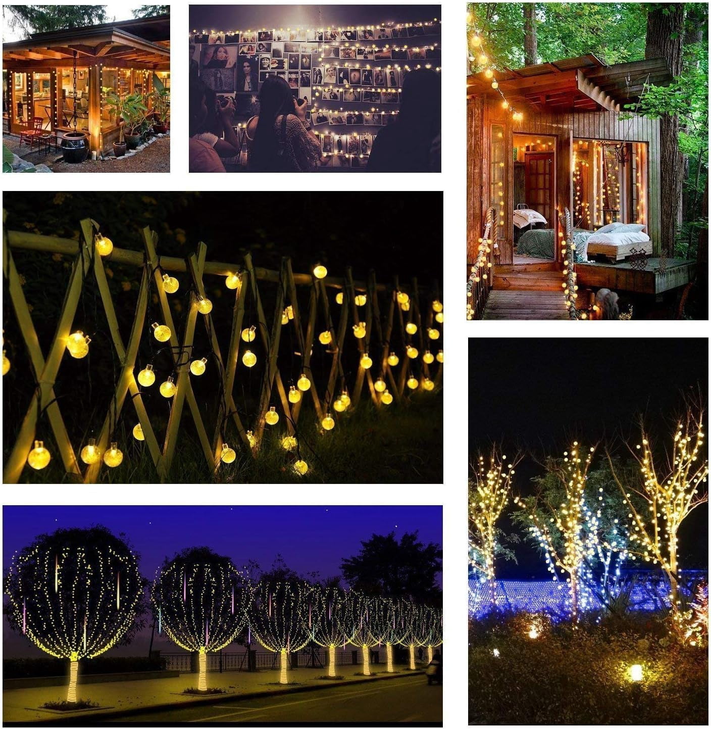 LED Decoration's Solution Solar String Lights Outdoor, 100 LED Globe Patio Lights with 8 Lighting Modes (Warm White, 56 ft) p25or