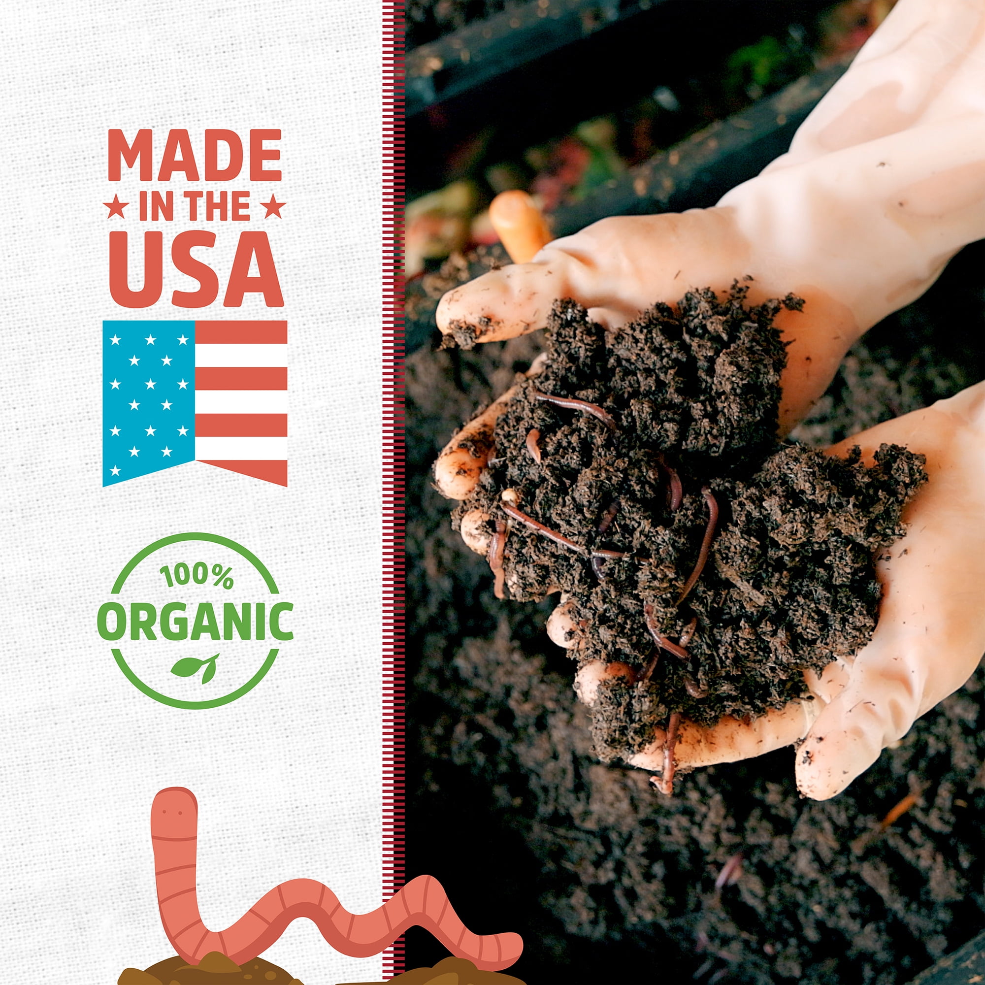 Back to the Roots Organic Worm Castings Soil Amendment for Indoor and Outdoor Plants (3 lb) zcnd5