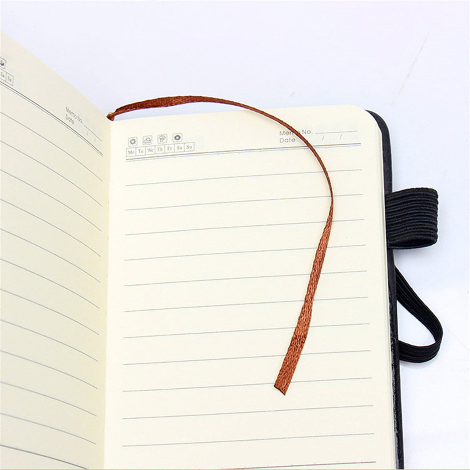 Rofhy Pocket Notebook Journal Set with Pen Holder, Hardcover Lined Memo Notepad for School and Office (Pink, 4.33 x 3.15 x 0.79 in) ky2c5