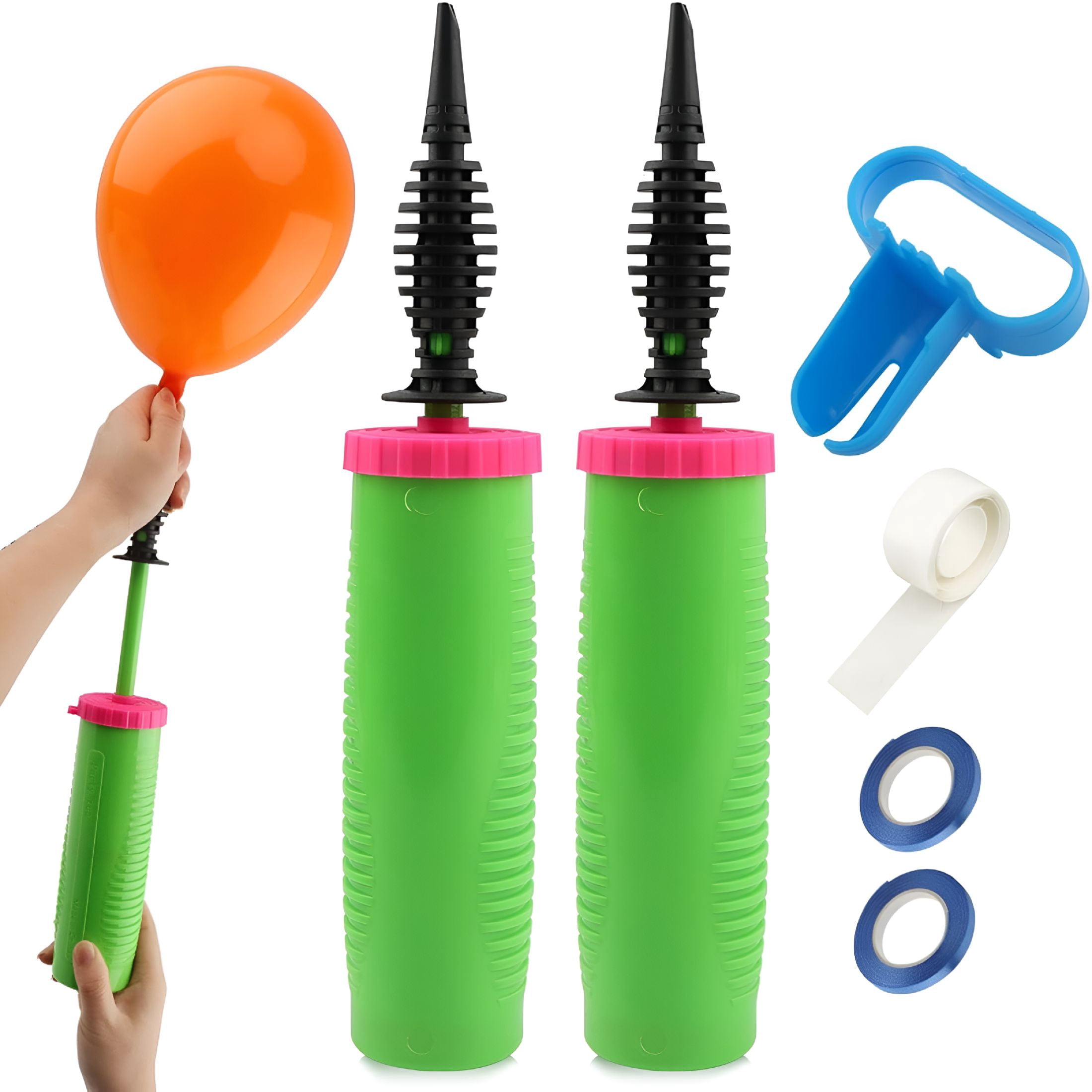 EXLEAF Dual Action Balloon Pump and Tying Tool Set (2 Piece Set) y32qx