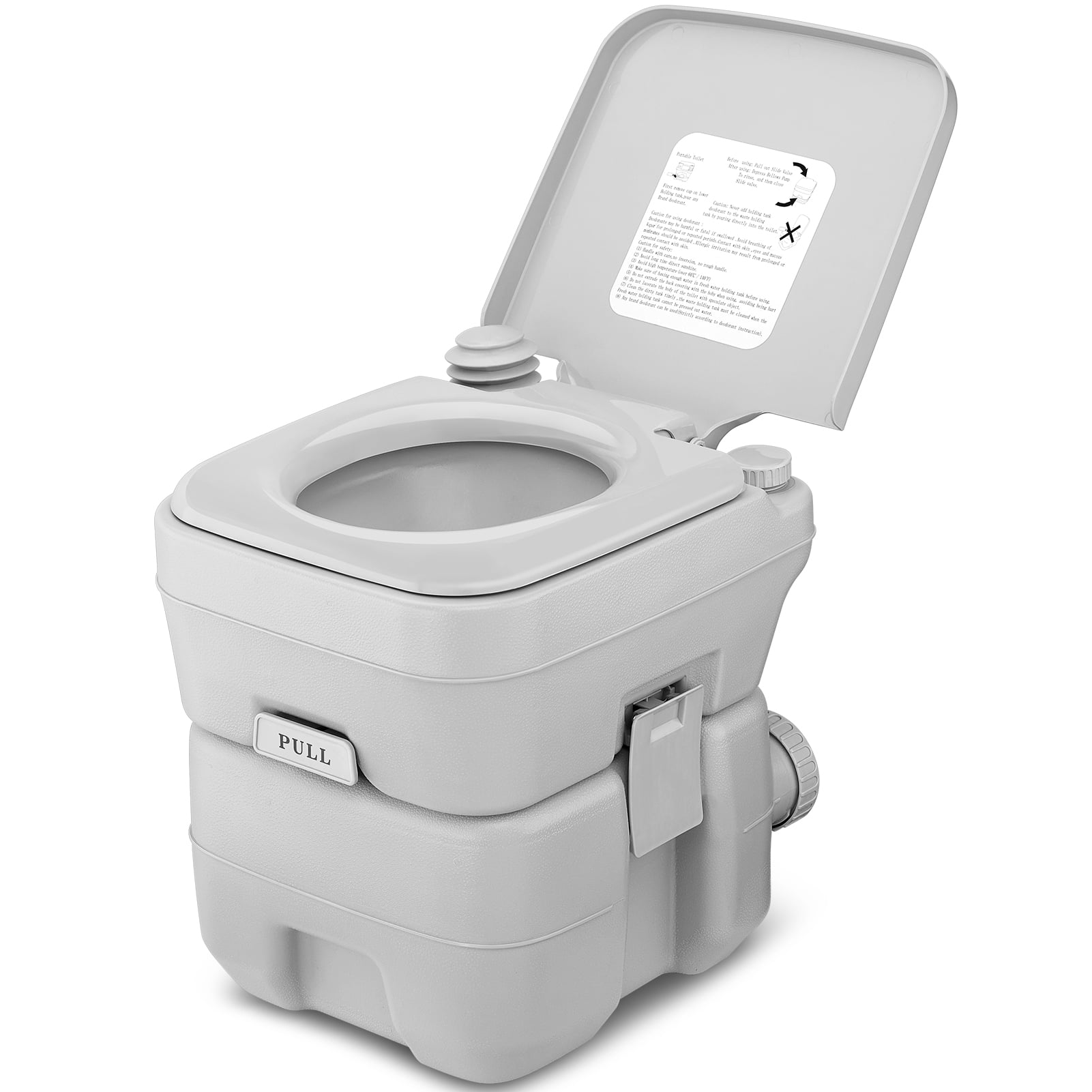 Kohree Portable Travel Toilet for Camping and RV (Grey, 5.3 Gallon) z2afx