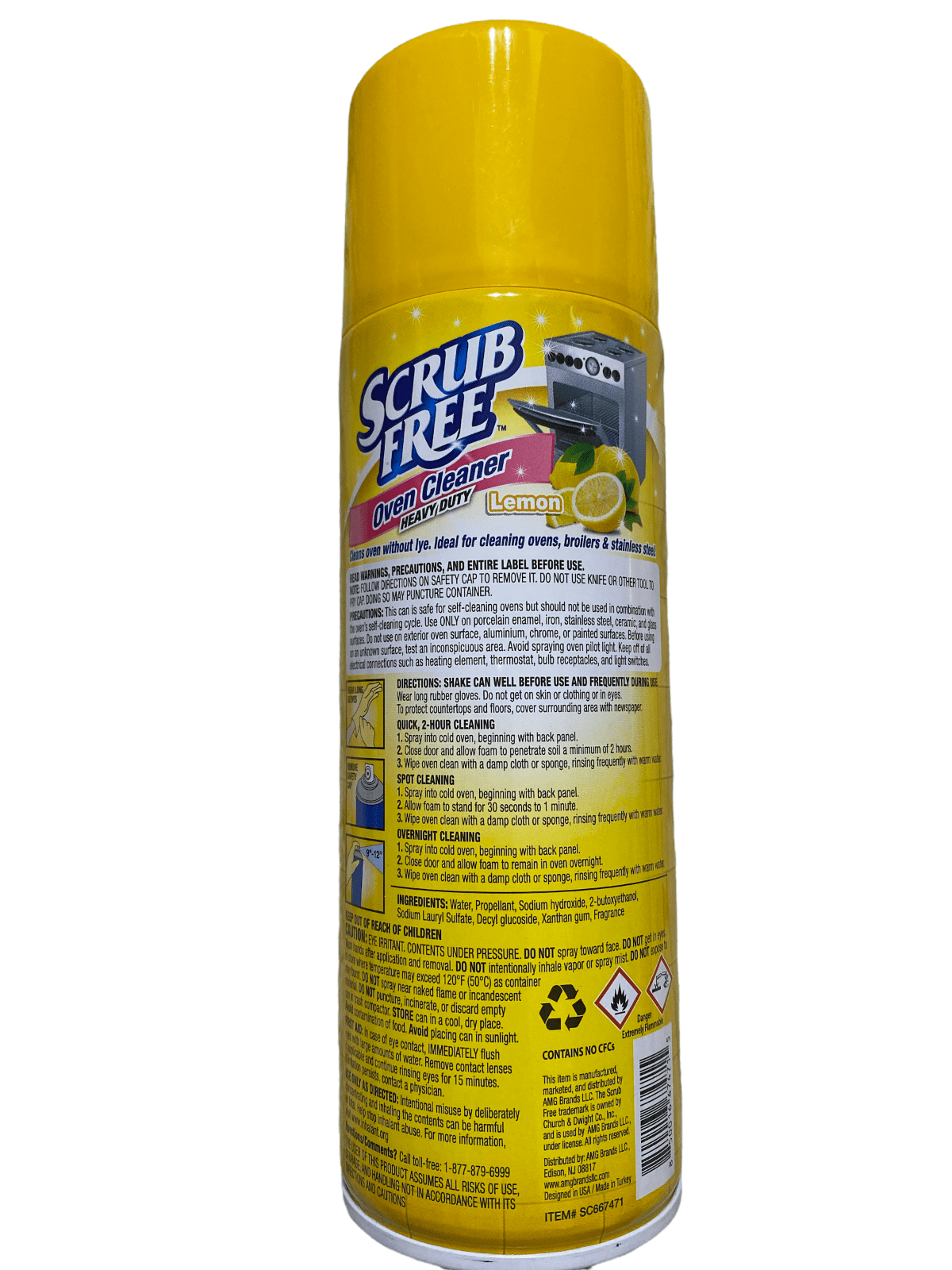 Scrub Free Professional Oven Cleaner Heavy Duty Lemon Scent (2 Pack, 32 fl oz) 2cd8r