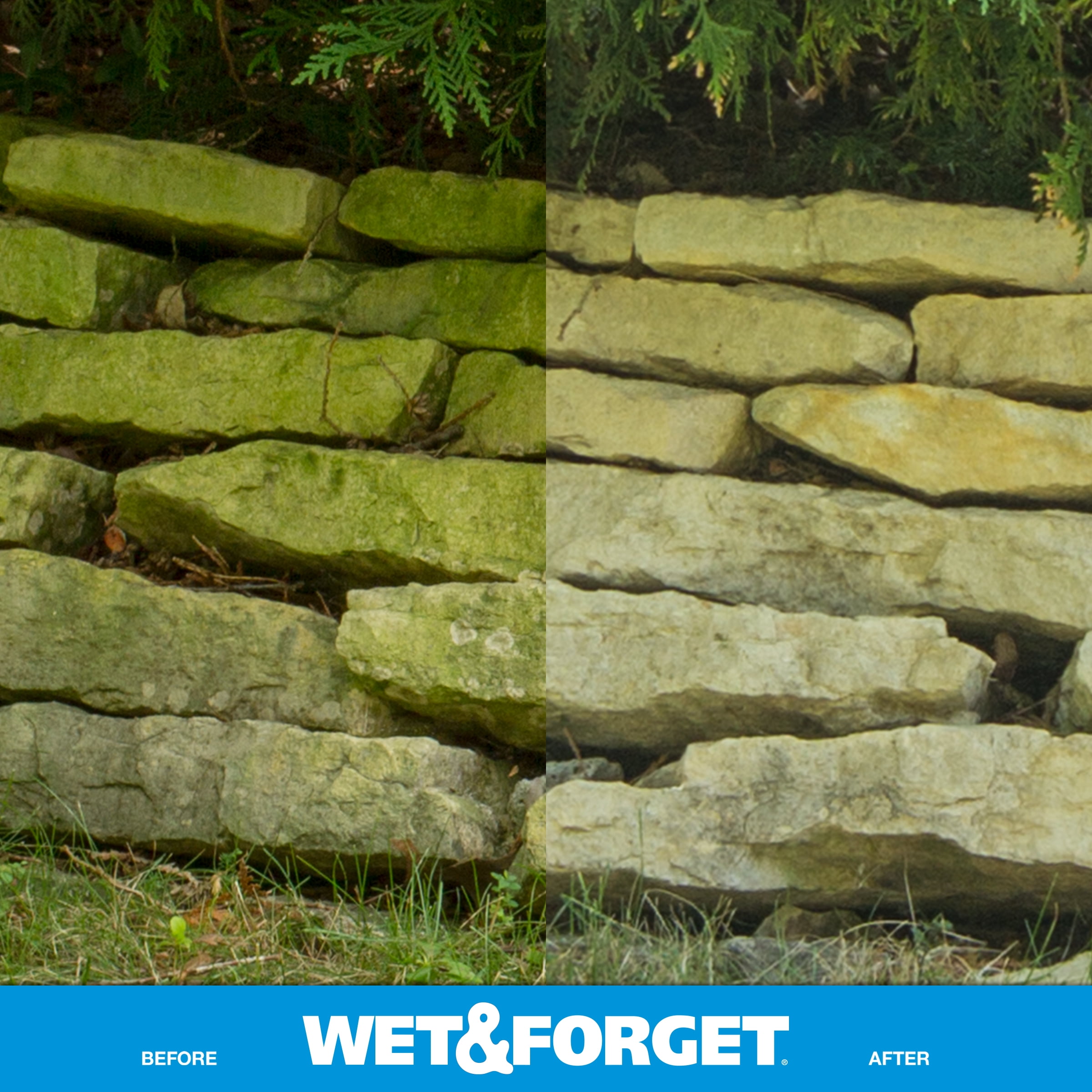 Wet & Forget Outdoor Moss, Mold, Mildew, and Algae Stain Remover Concentrate (128 oz) gb8ly