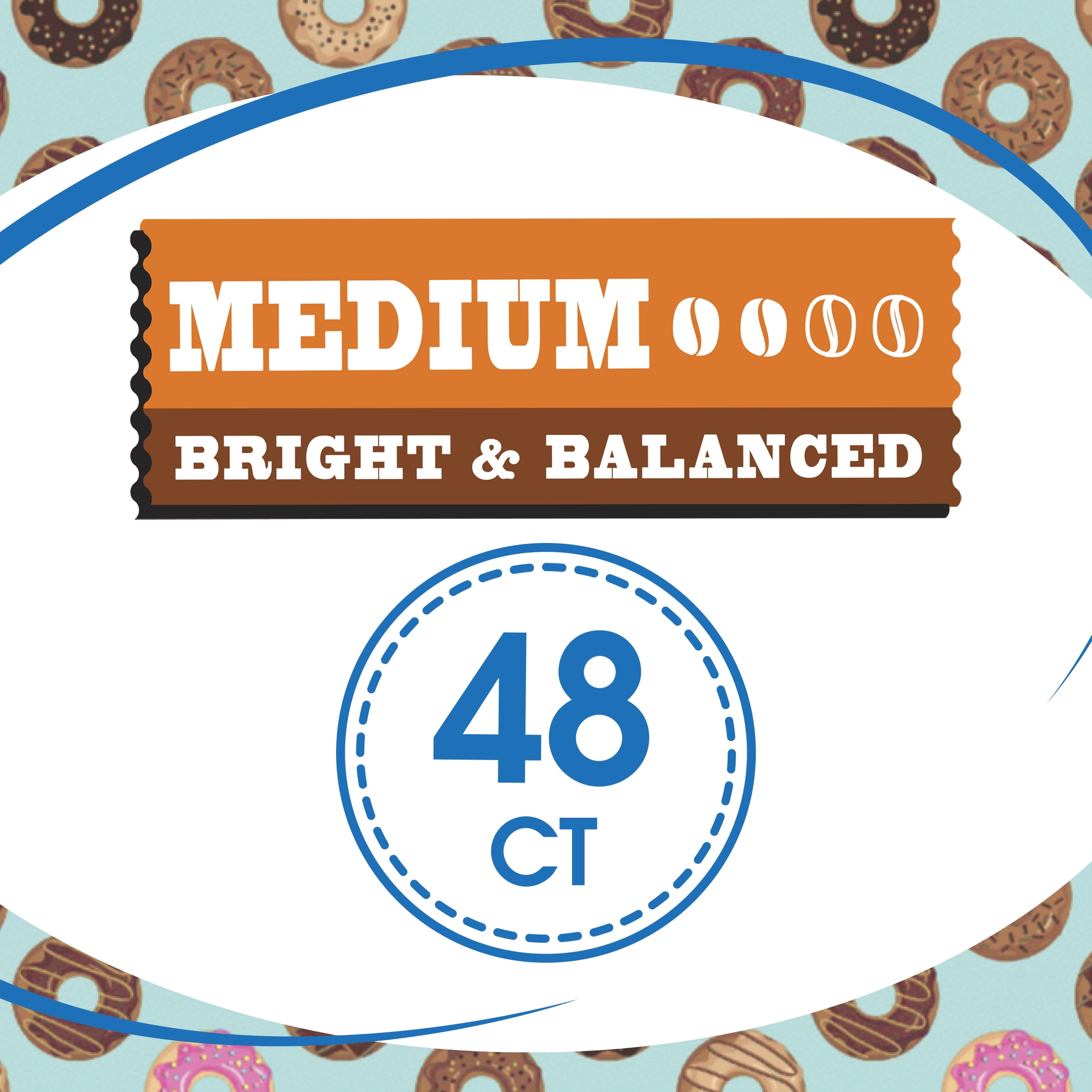 Great Value Donut Shop Medium Roast Ground Coffee Pods (48 Count) fu3si